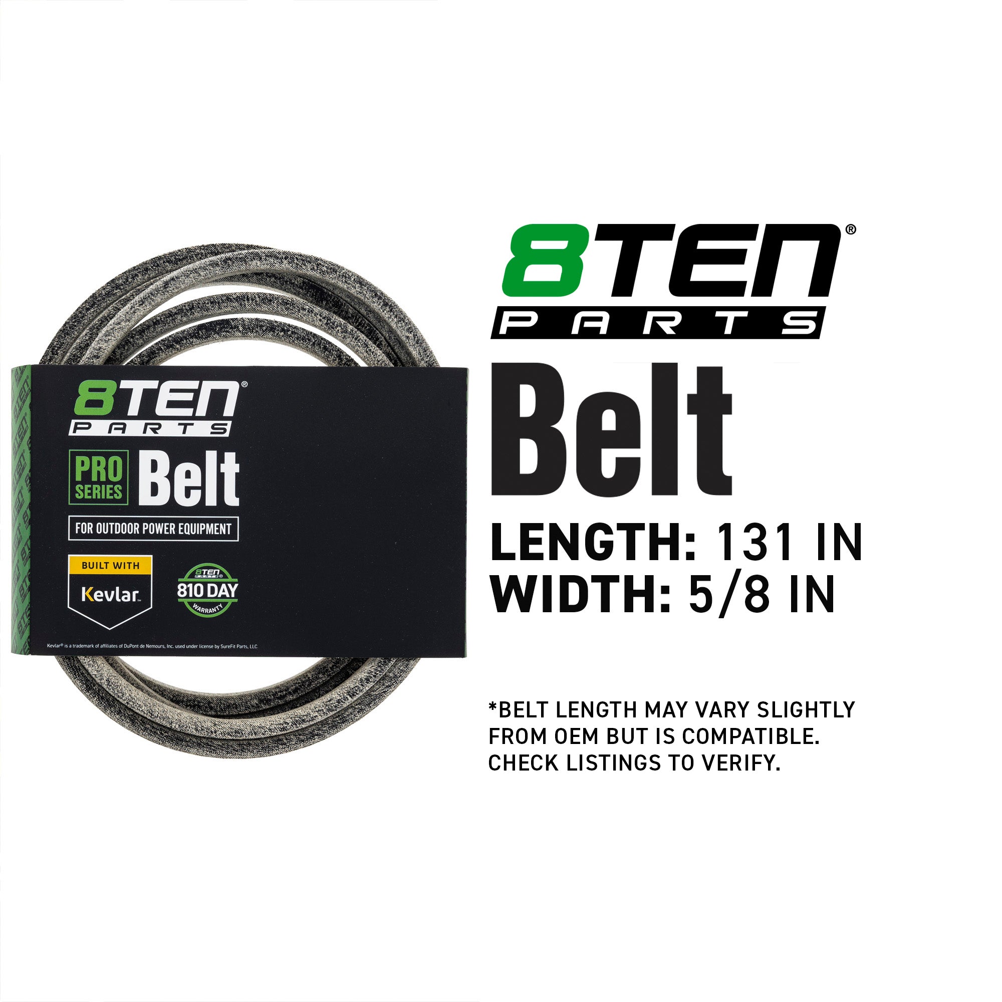 8TEN 810-CBL2971T Belt with Kevlar® for Warrior Pro-Zoom Pro-Walk