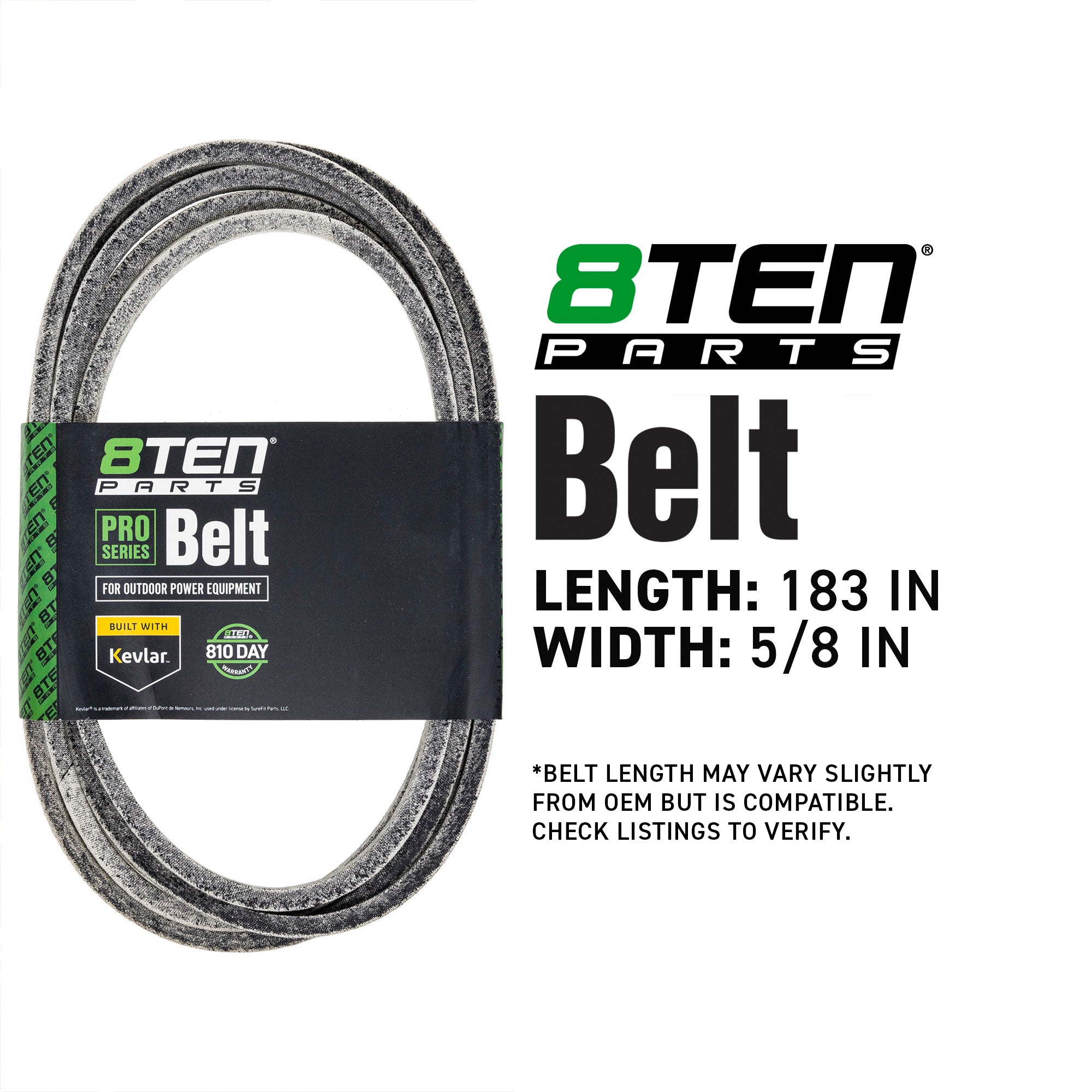 8TEN 810-CBL2983T Belt with Kevlar® for ZTHE6125 ZTH7227KOA
