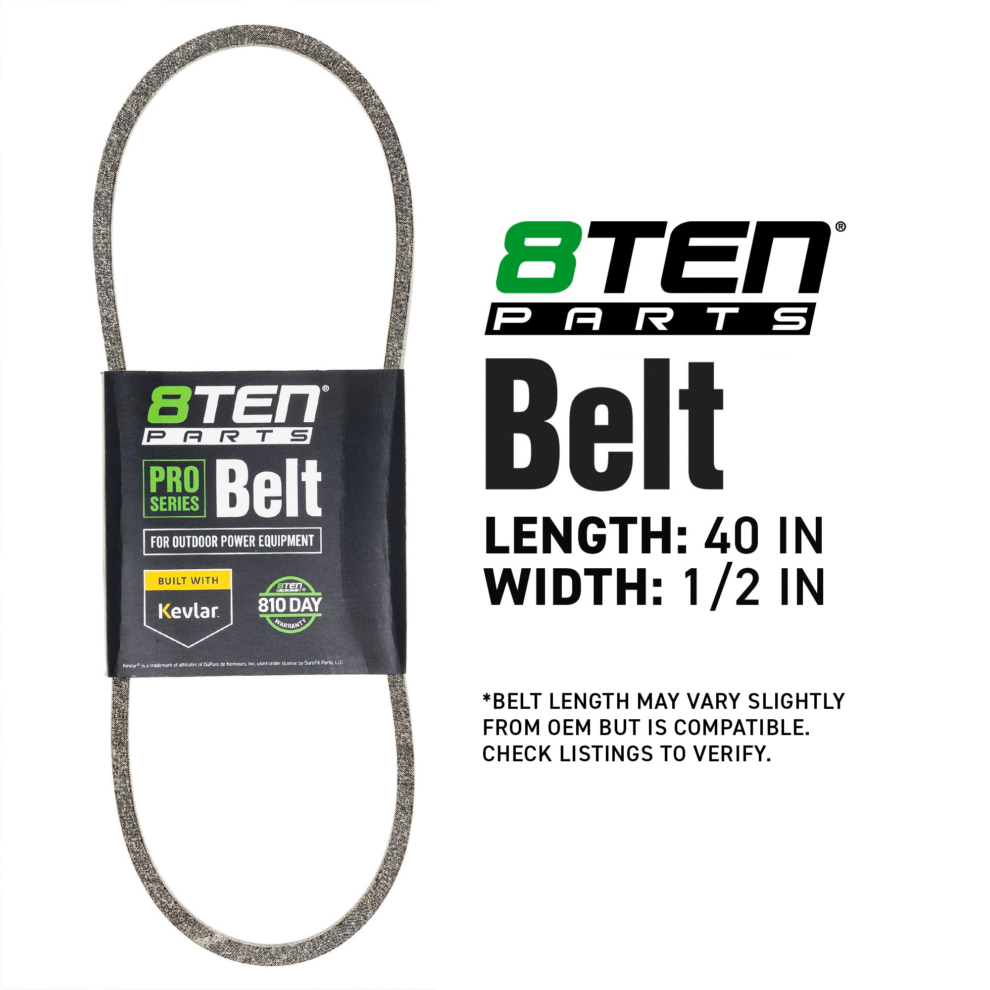 8TEN 810-CBL2985T Belt with Kevlar® for Tech SSR-834 Outdoor