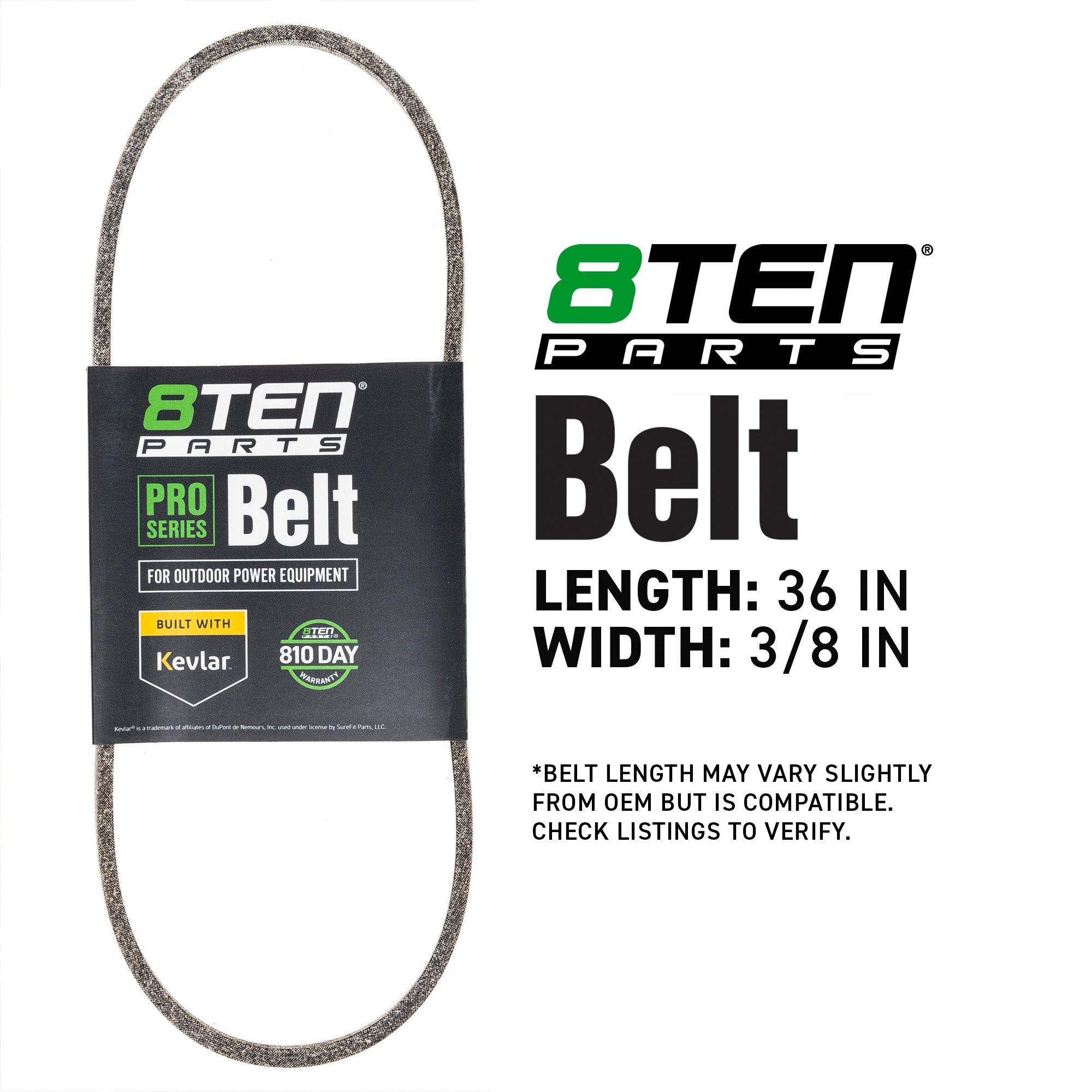 8TEN 810-CBL2986T Belt with Kevlar® for Z-Sweep Tuff-Cut TBE550