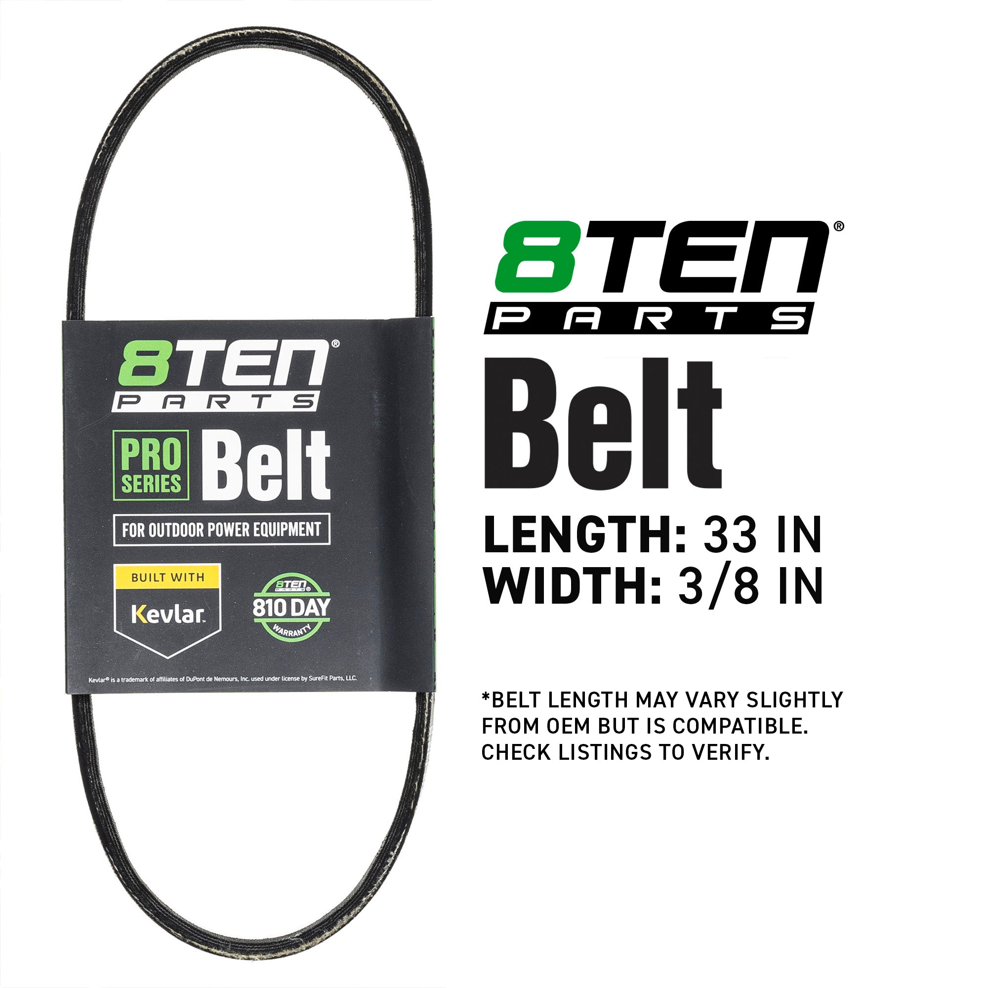 8TEN 810-CBL2989T Belt with Kevlar® for YTH22V46 XT722FE TB86KXP