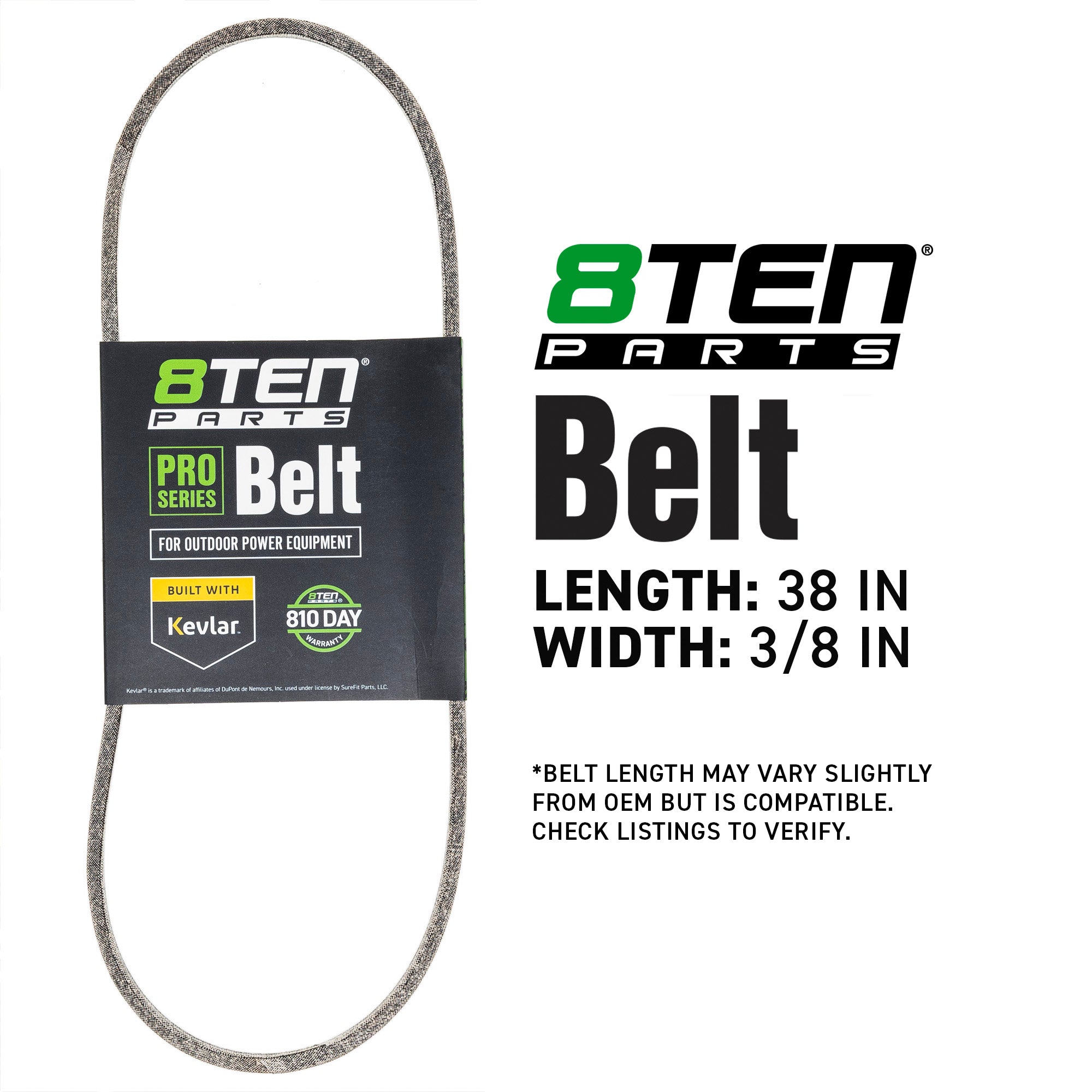8TEN 810-CBL2981T Belt with Kevlar® for Platinum Deere Commercial