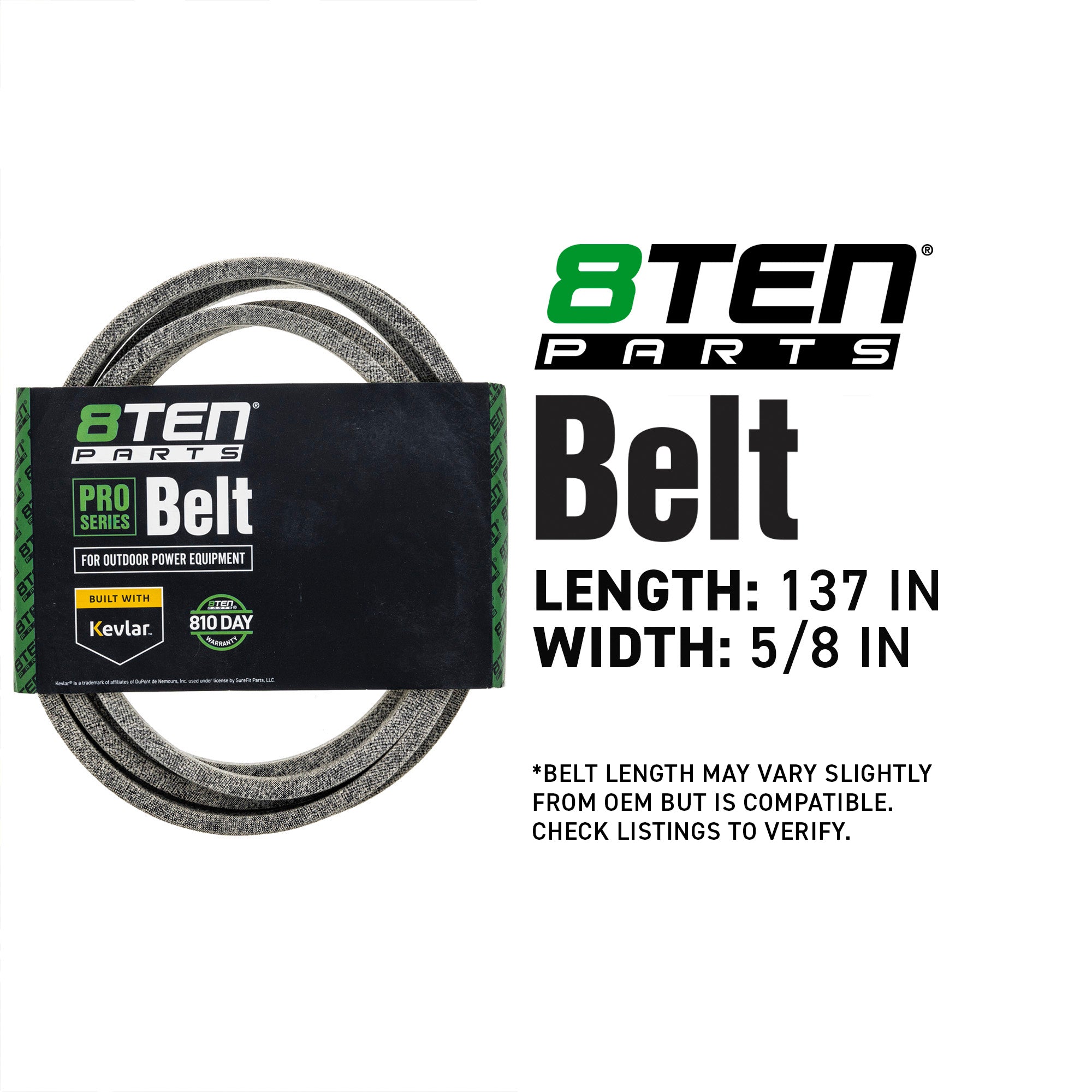 8TEN 810-CBL2992T Belt with Kevlar® for WHF5218ETS WHF4818ETS