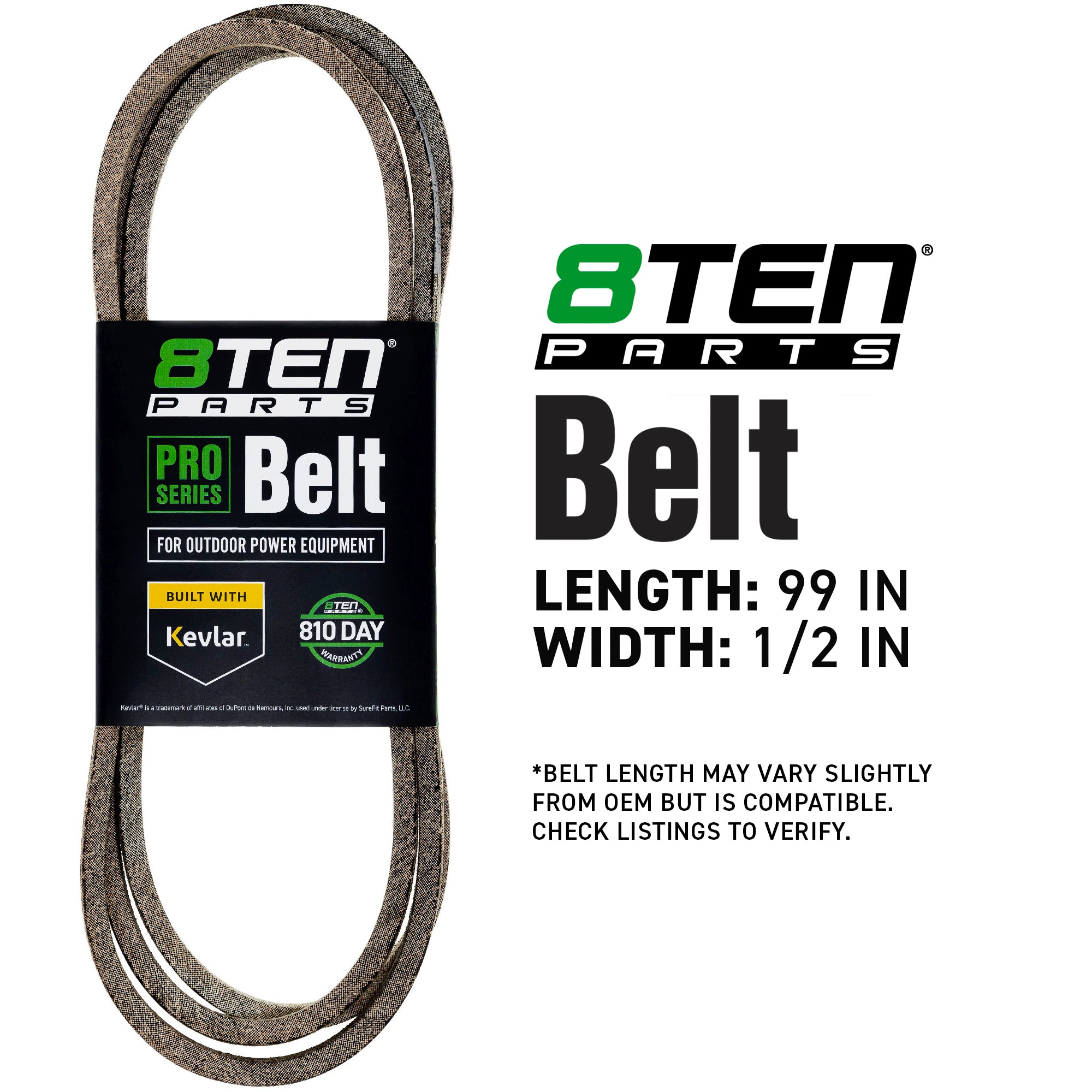 8TEN 810-CBL2997T Belt with Kevlar® for Wonderboy Series Pro Power