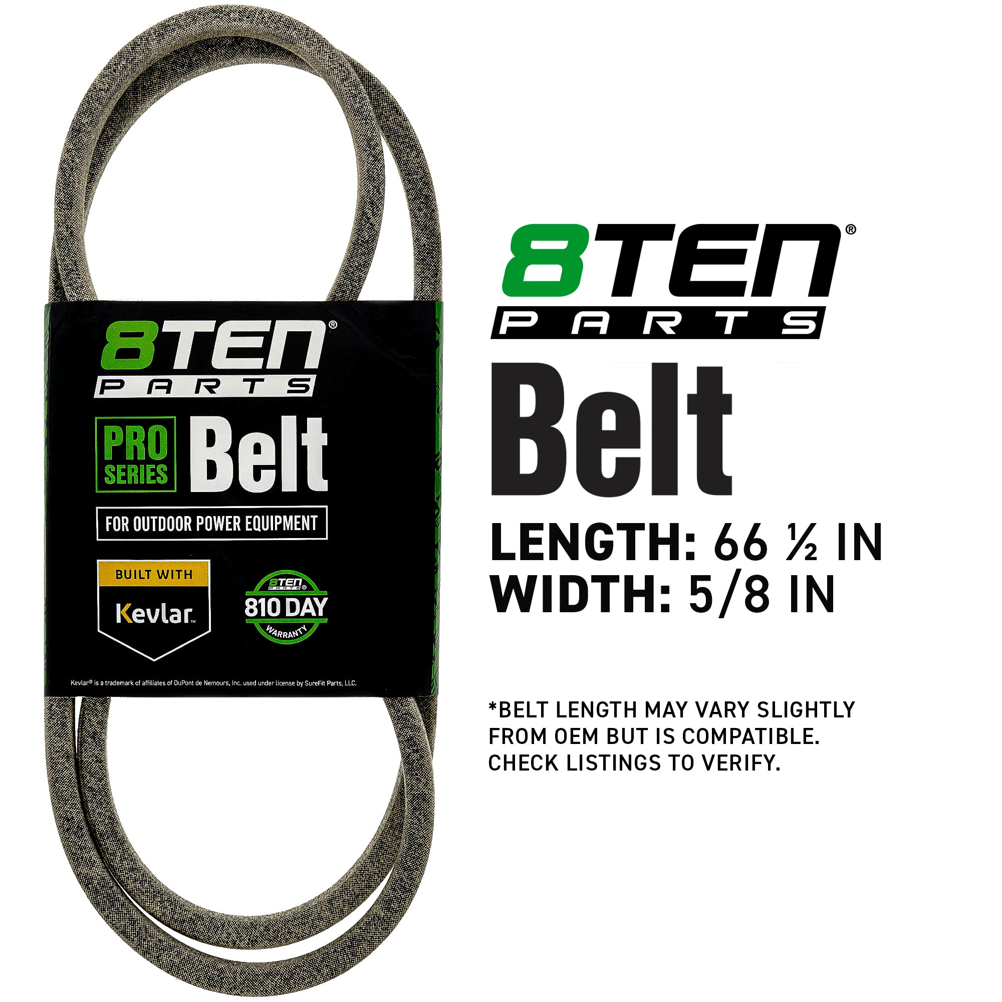 8TEN 810-CBL2903T Belt with Kevlar® for Pro-Stance Dane Arrow
