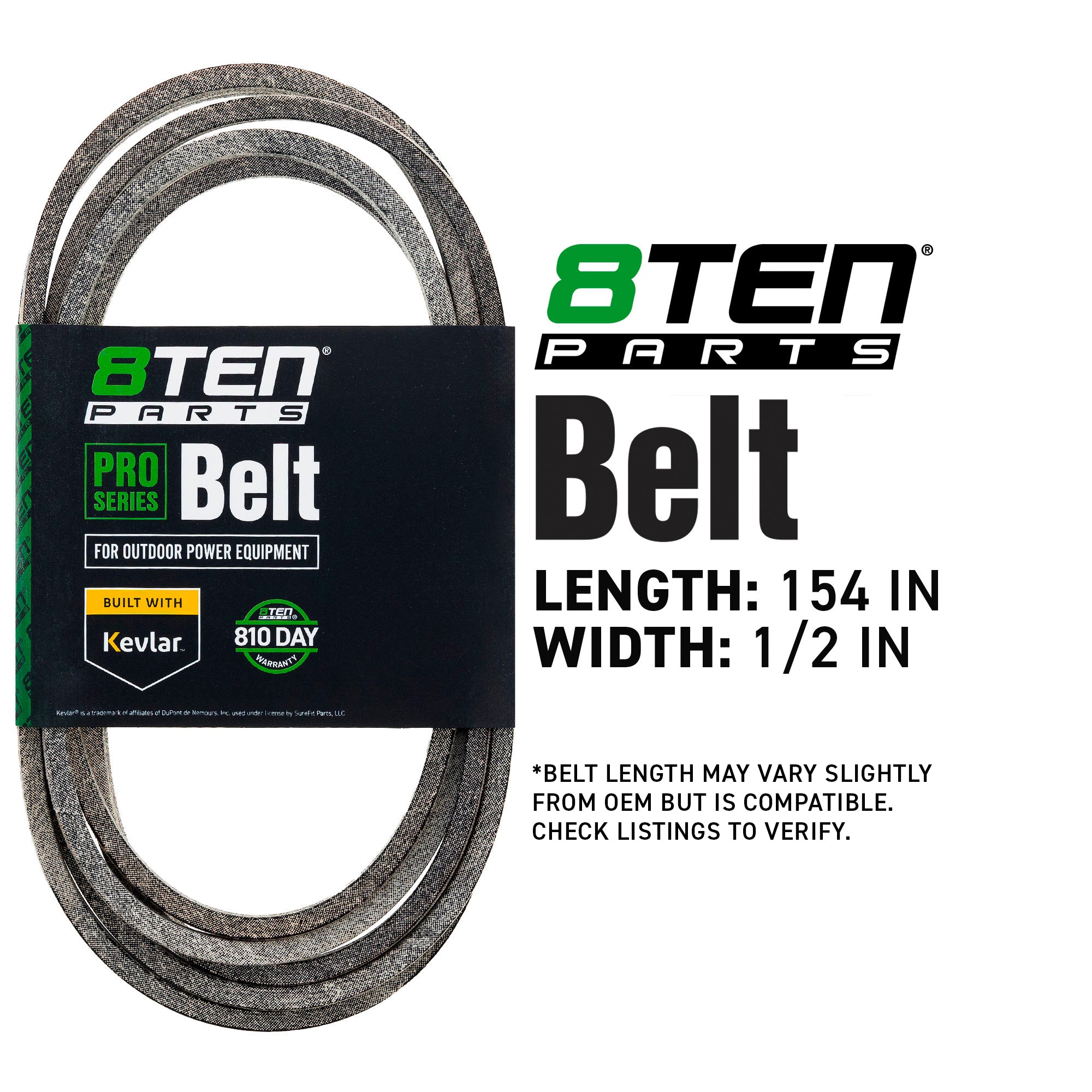 8TEN 810-CBL2909T Belt with Kevlar® for Titan TimeCutter Quest