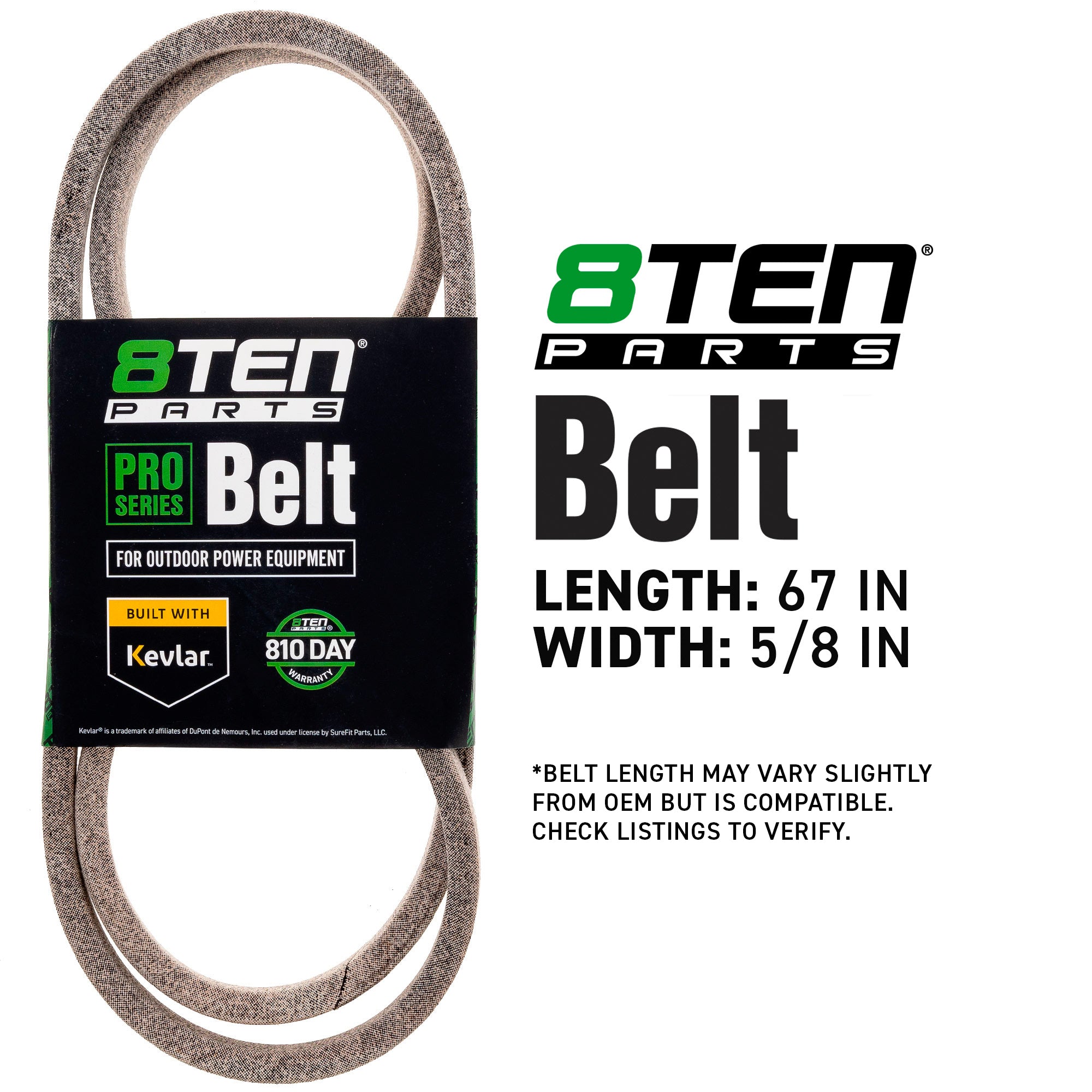 8TEN 810-CBL2912T Belt with Kevlar® for T604H T604G Outdoor LTX-2146