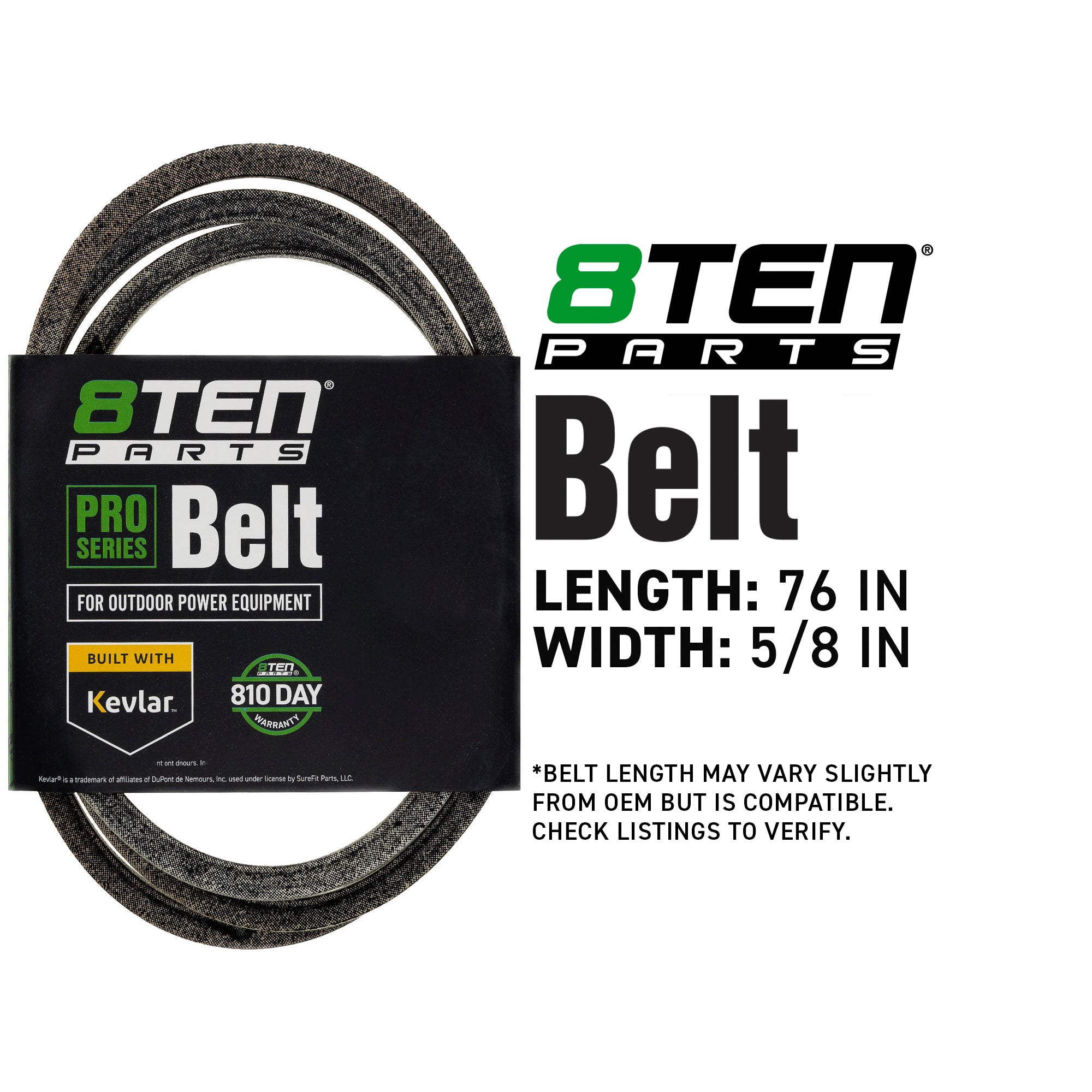 8TEN 810-CBL2914T Belt with Kevlar® for Wasp Pro Deere
