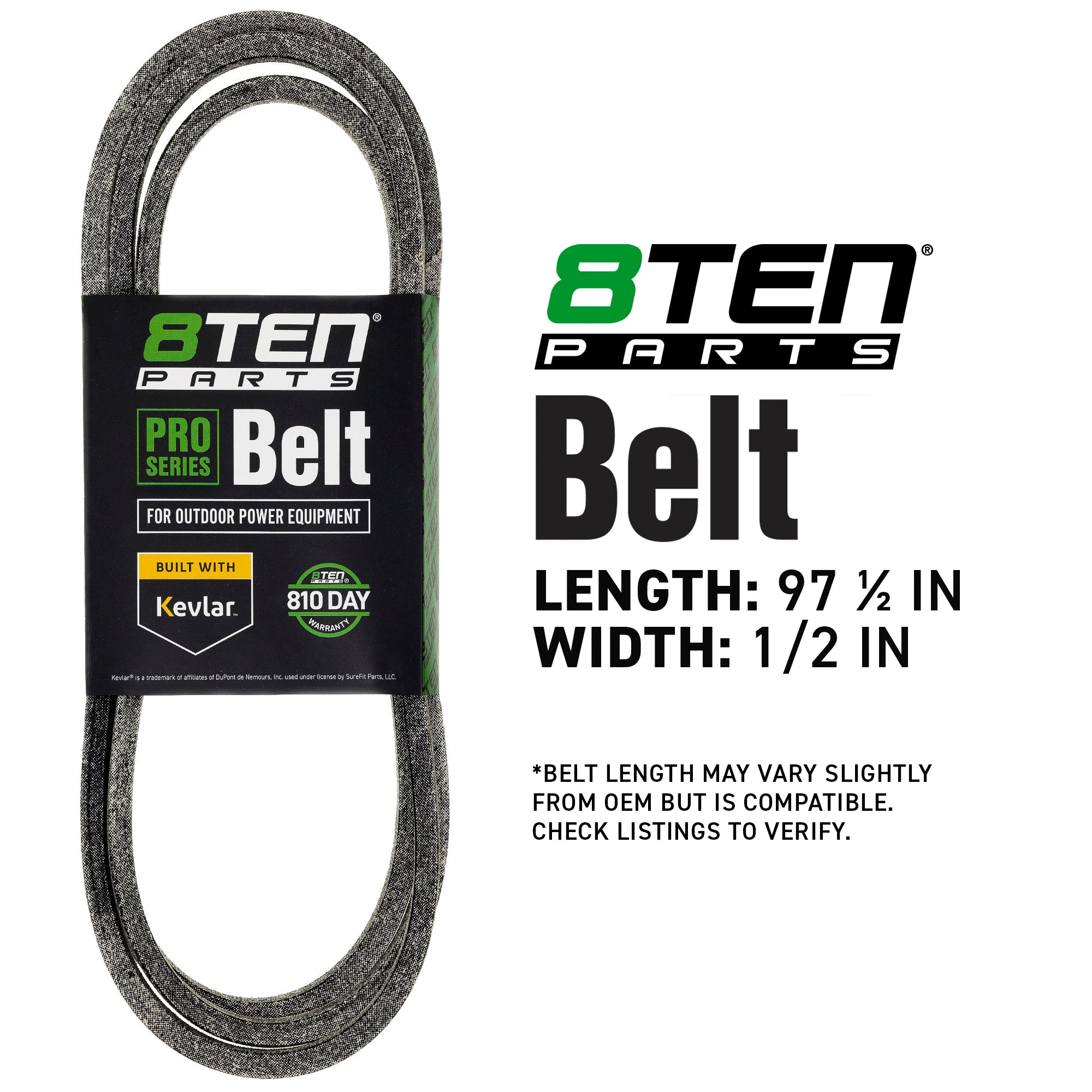8TEN 810-CBL2916T Belt with Kevlar® for VRO4012GXT Ultra RT125380