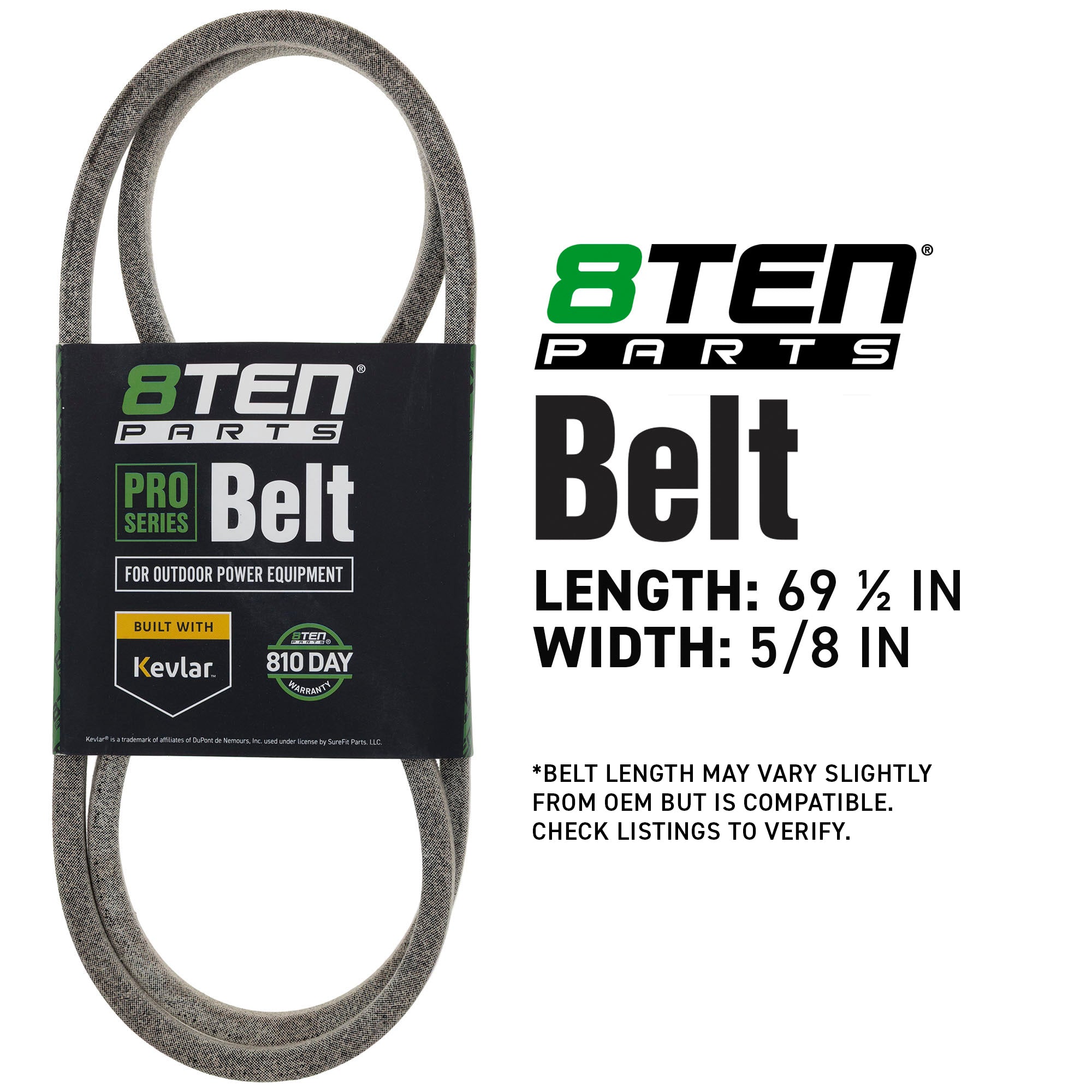 8TEN 810-CBL2917T Belt with Kevlar® for Pro Outdoor LT-42 LT-38