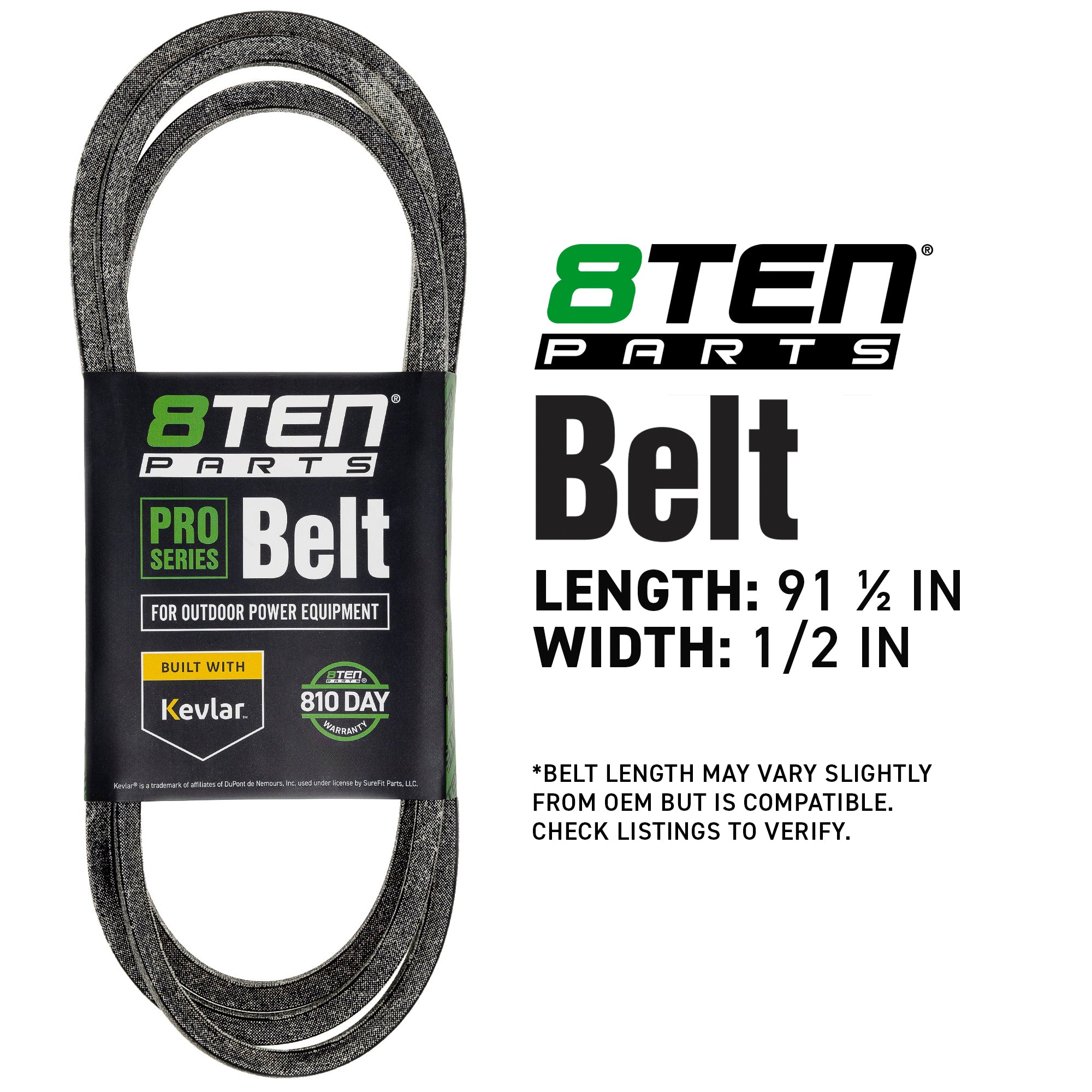 8TEN 810-CBL2910T Belt with Kevlar® for ZTS Outdoor LT-4600 LT-46