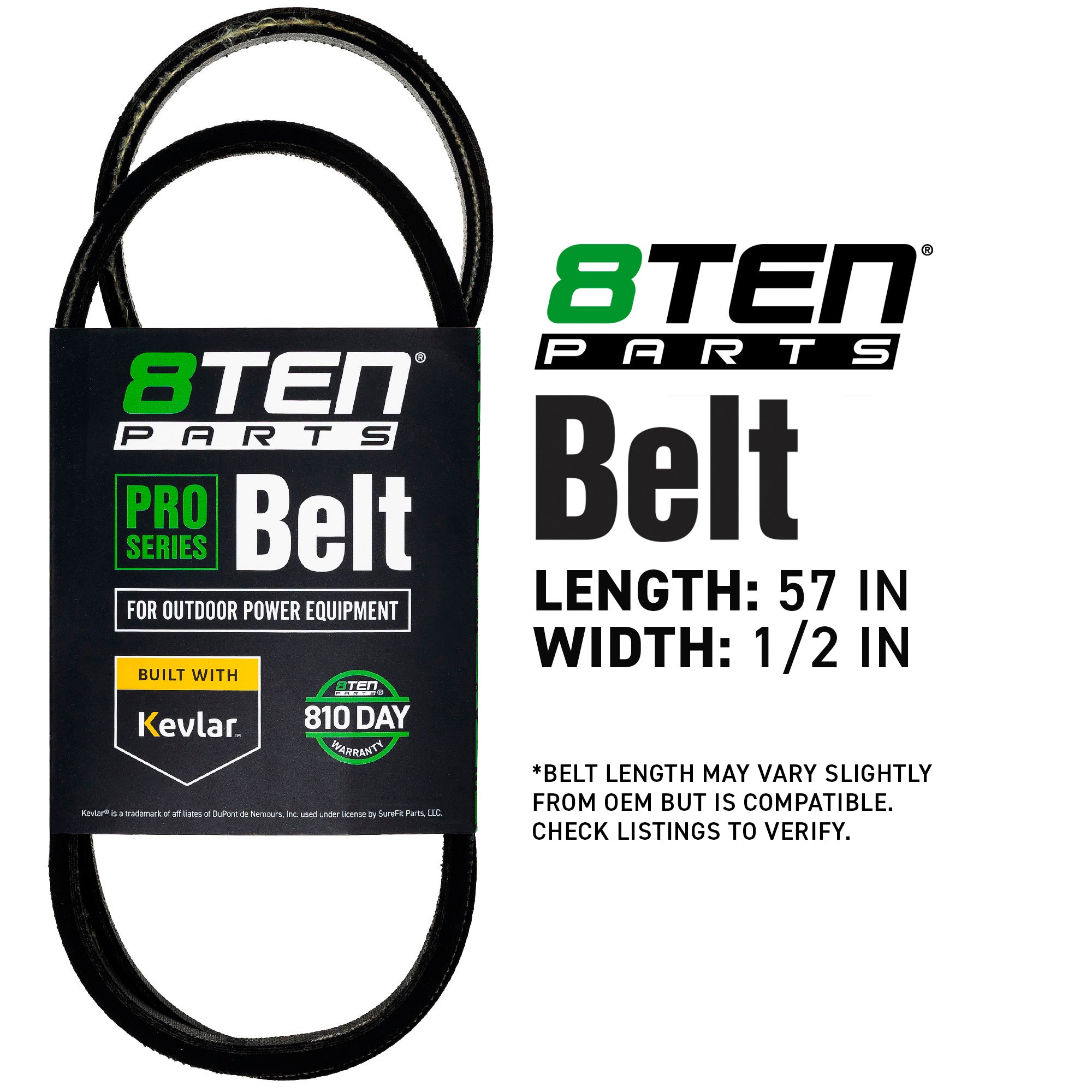 8TEN 810-CBL2022T Belt with Kevlar® for ZTX Pro Ikon-XD Ikon-X