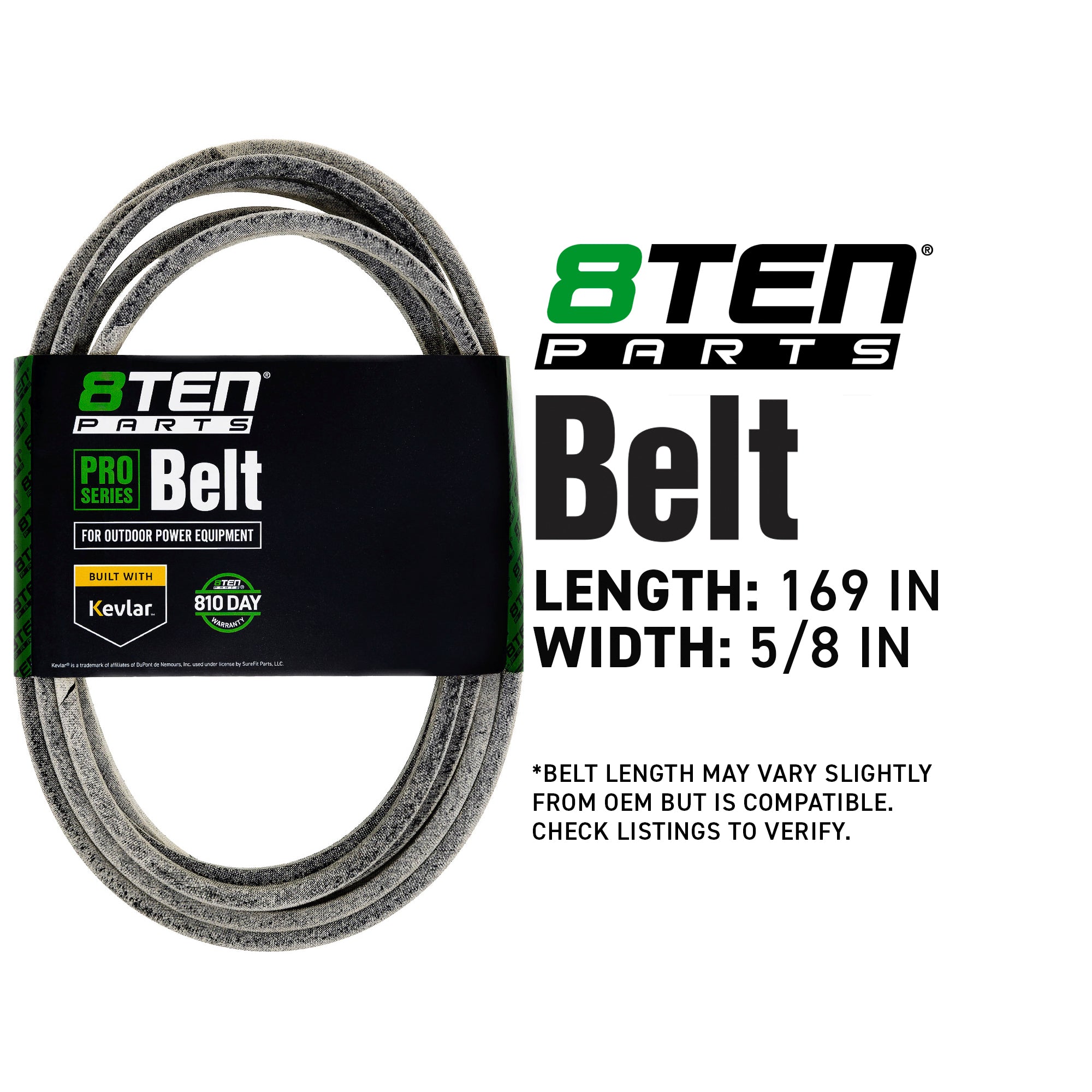 8TEN 810-CBL2029T Belt with Kevlar® for Lazer Deere