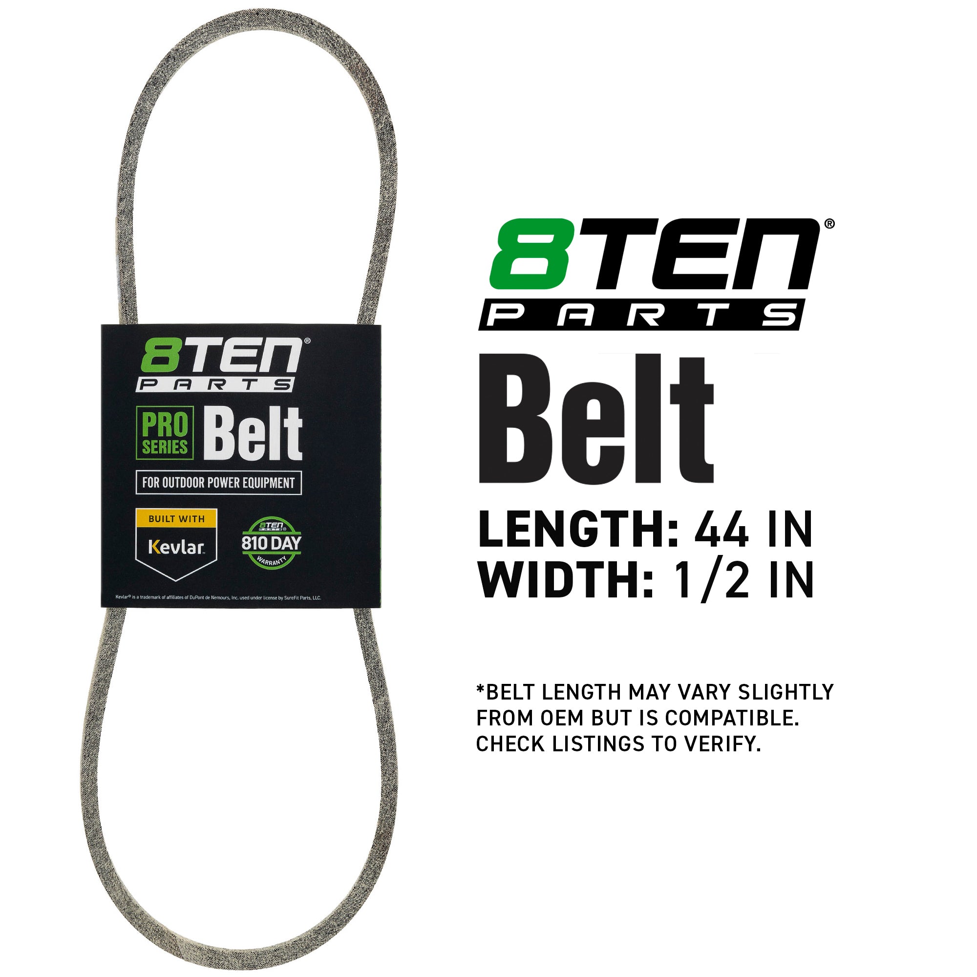8TEN 810-CBL2021T Belt with Kevlar® for Storm Silver Pro Polar