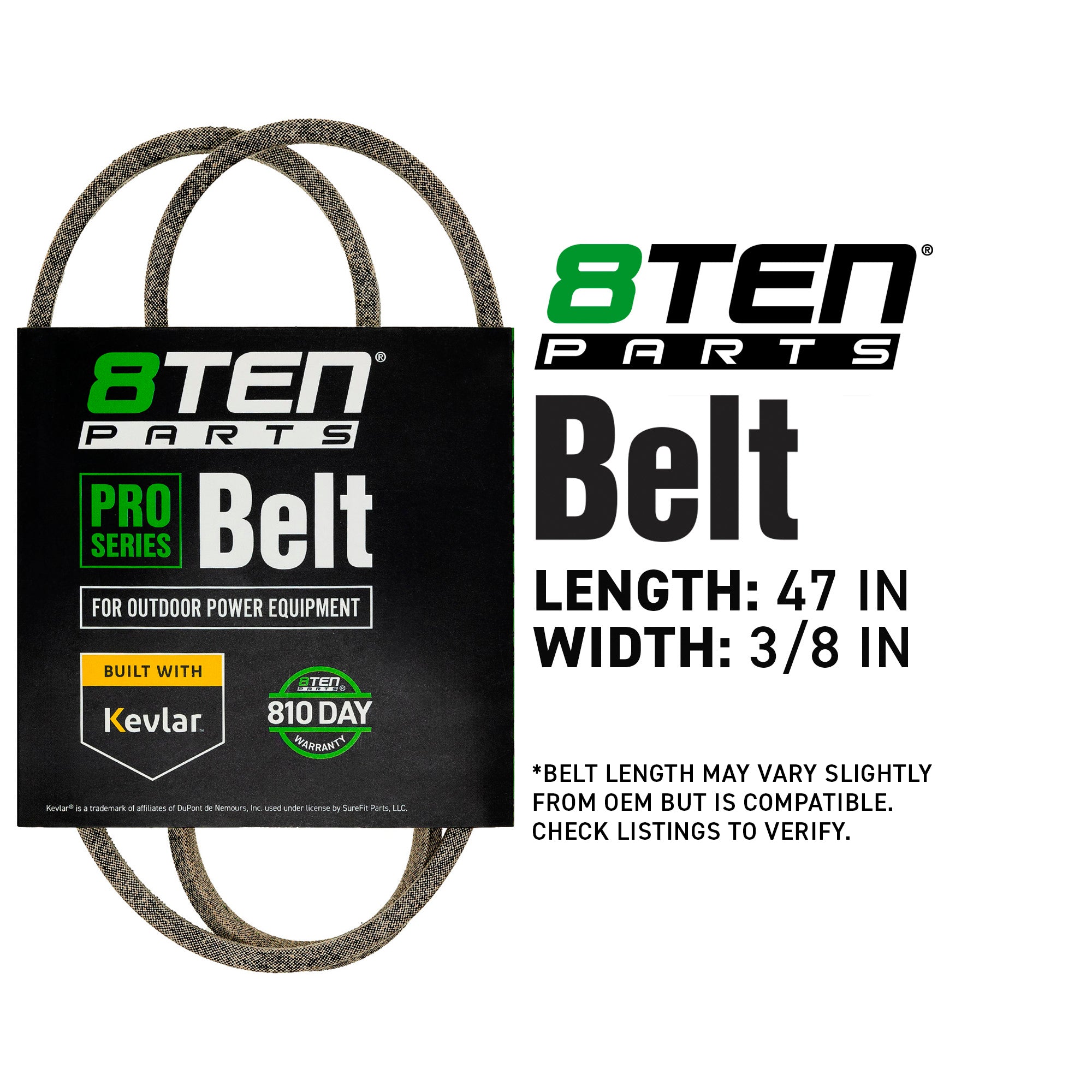 8TEN 810-CBL2036T Belt with Kevlar® for