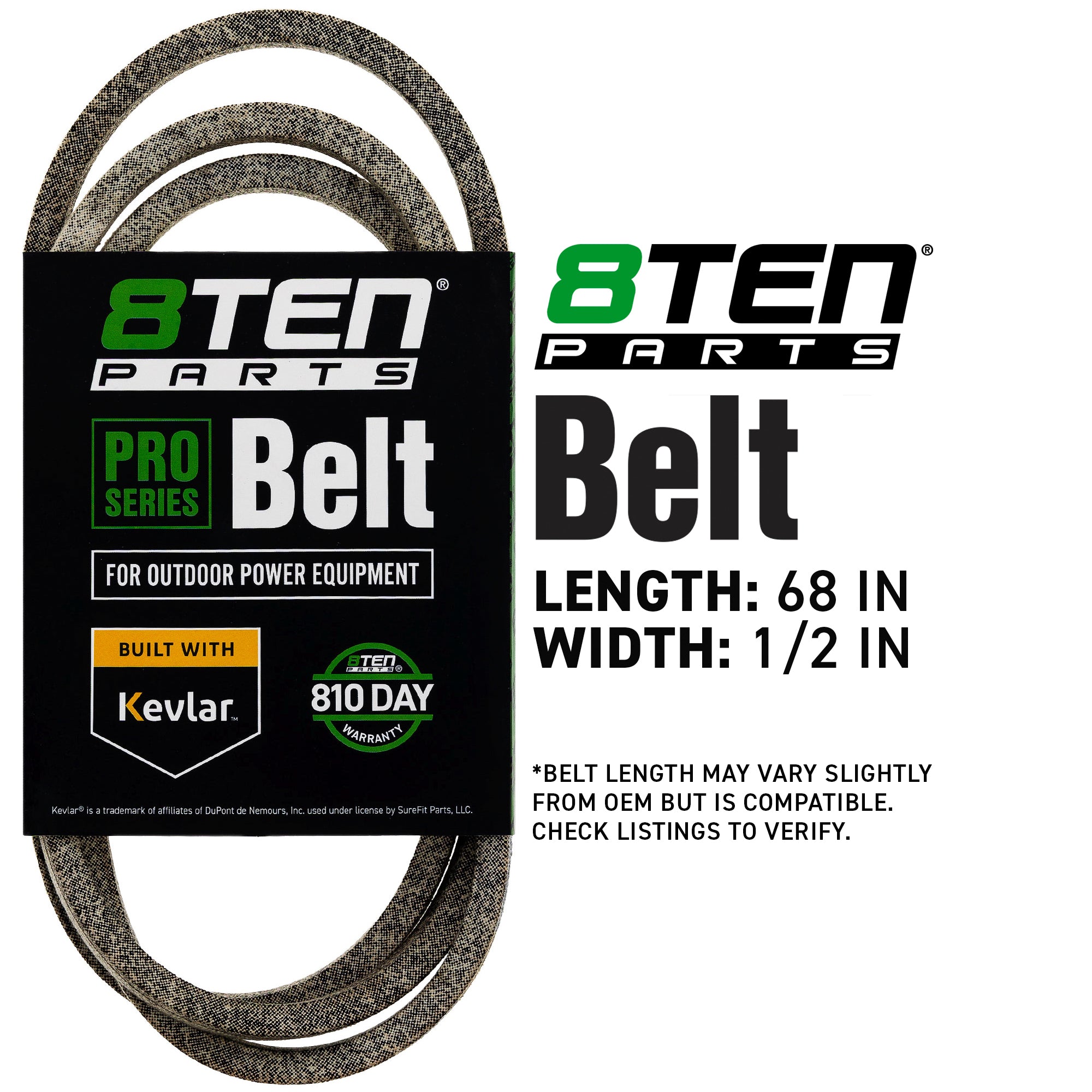 8TEN 810-CBL2046T Belt with Kevlar® for ZT Zoom YT16540H YT1640H