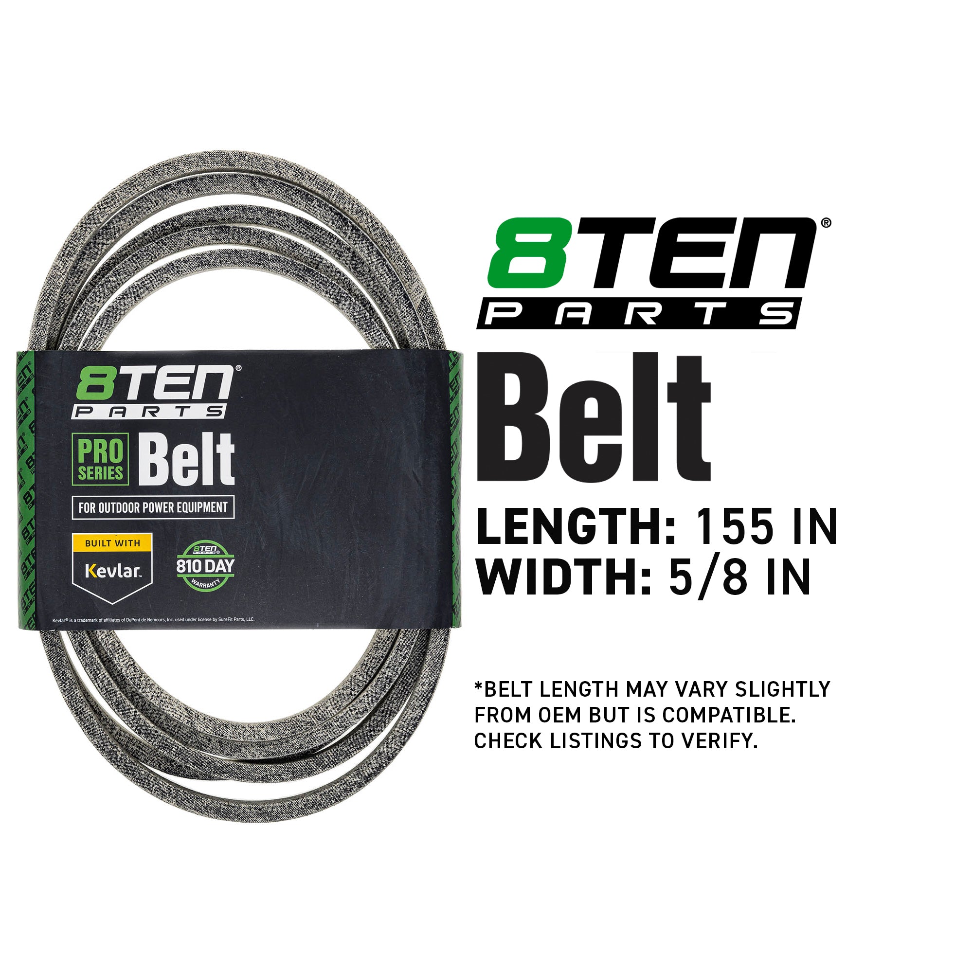 8TEN 810-CBL2041T Belt with Kevlar® for Wildcat Tiger Quest Pioneer