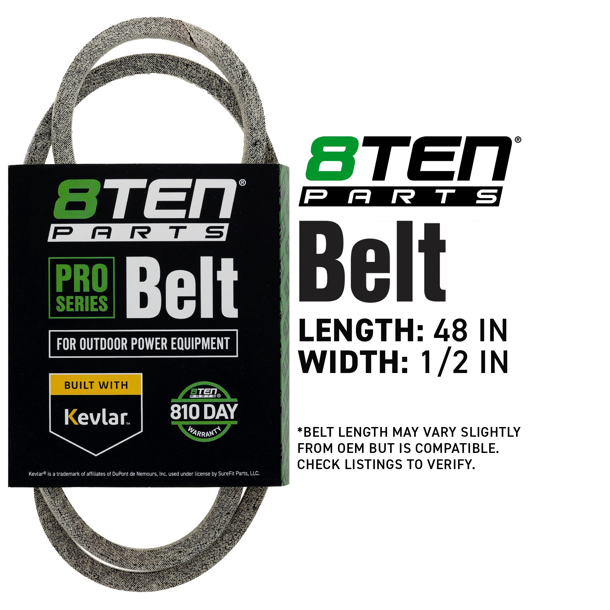 8TEN 810-CBL2056T Belt with Kevlar® for Pro Deere Cadet 940
