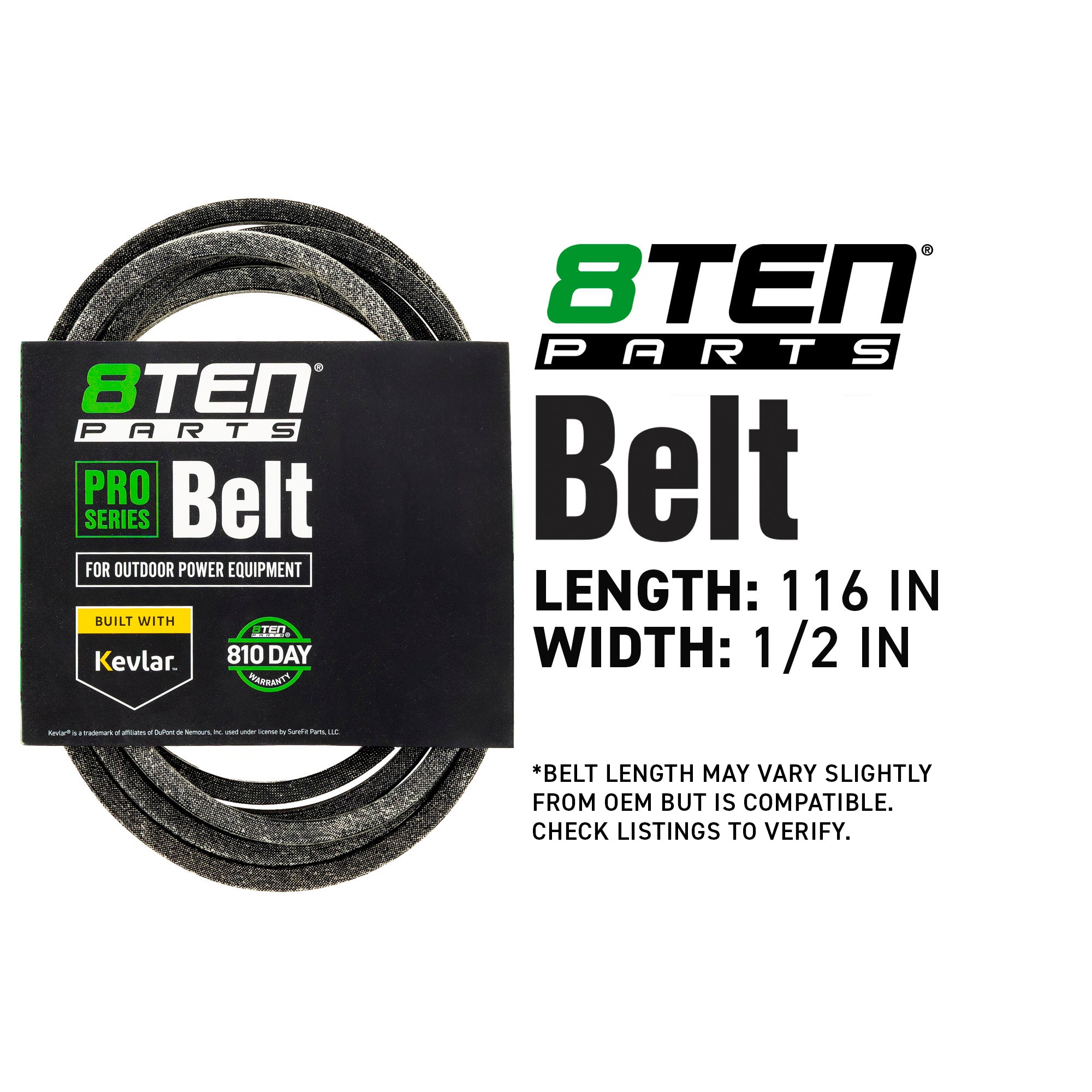 8TEN 810-CBL2051T Belt with Kevlar® for