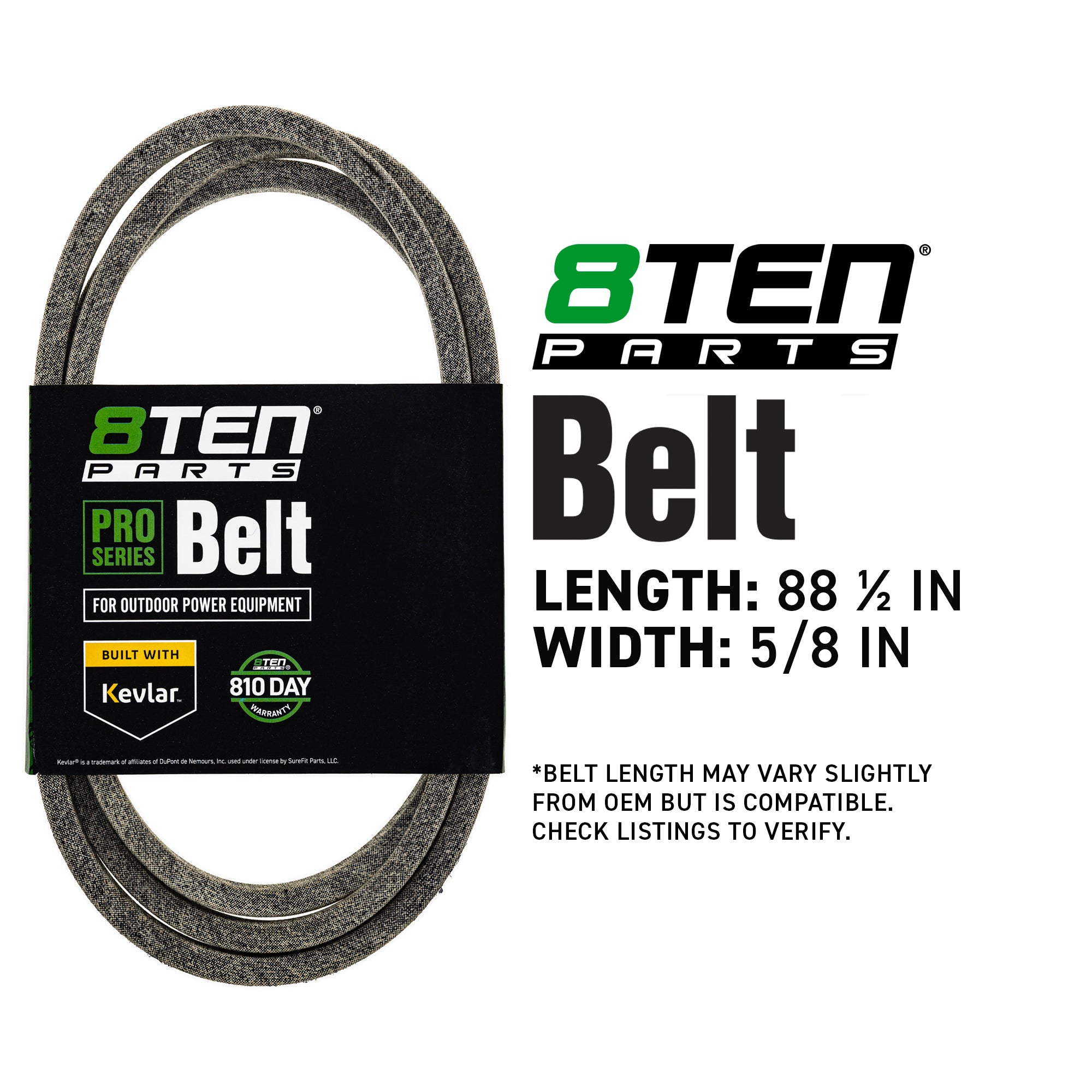 8TEN 810-CBL2062T Belt with Kevlar® for UltraBelt Turf