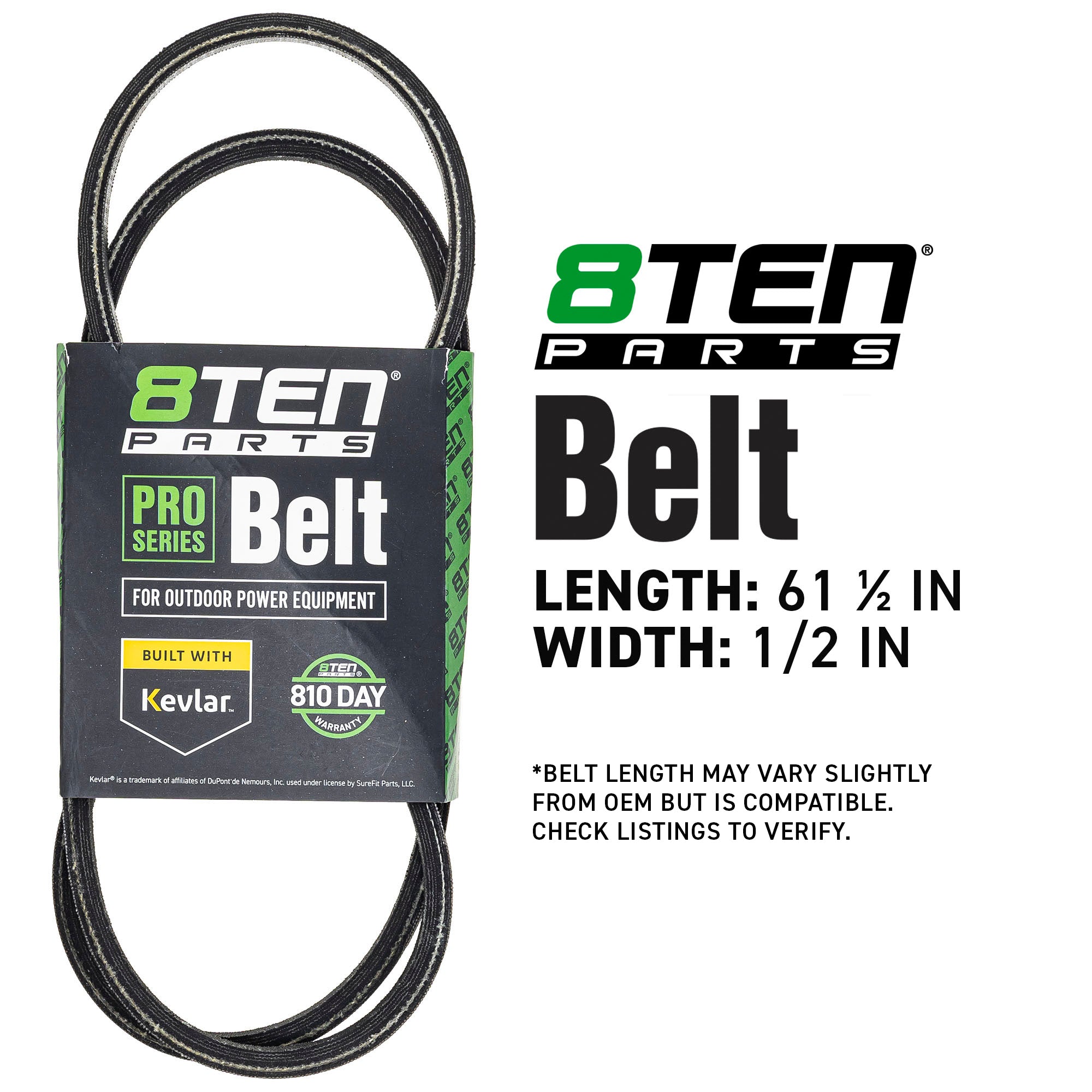 8TEN 810-CBL2063T Belt with Kevlar® for Wildcat Tiger Deere