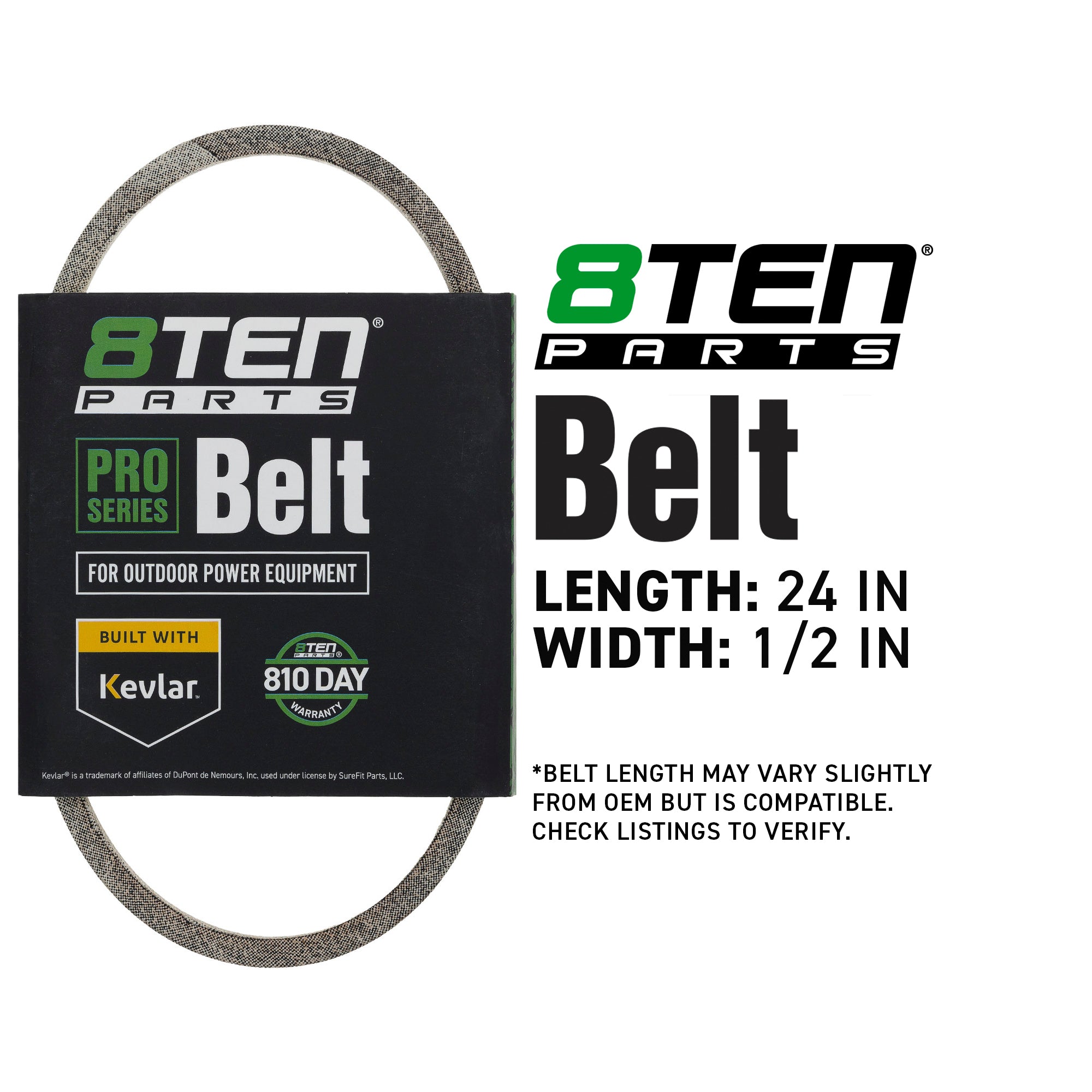 8TEN 810-CBL2064T Belt with Kevlar® for Super Recycler Rear ProLine