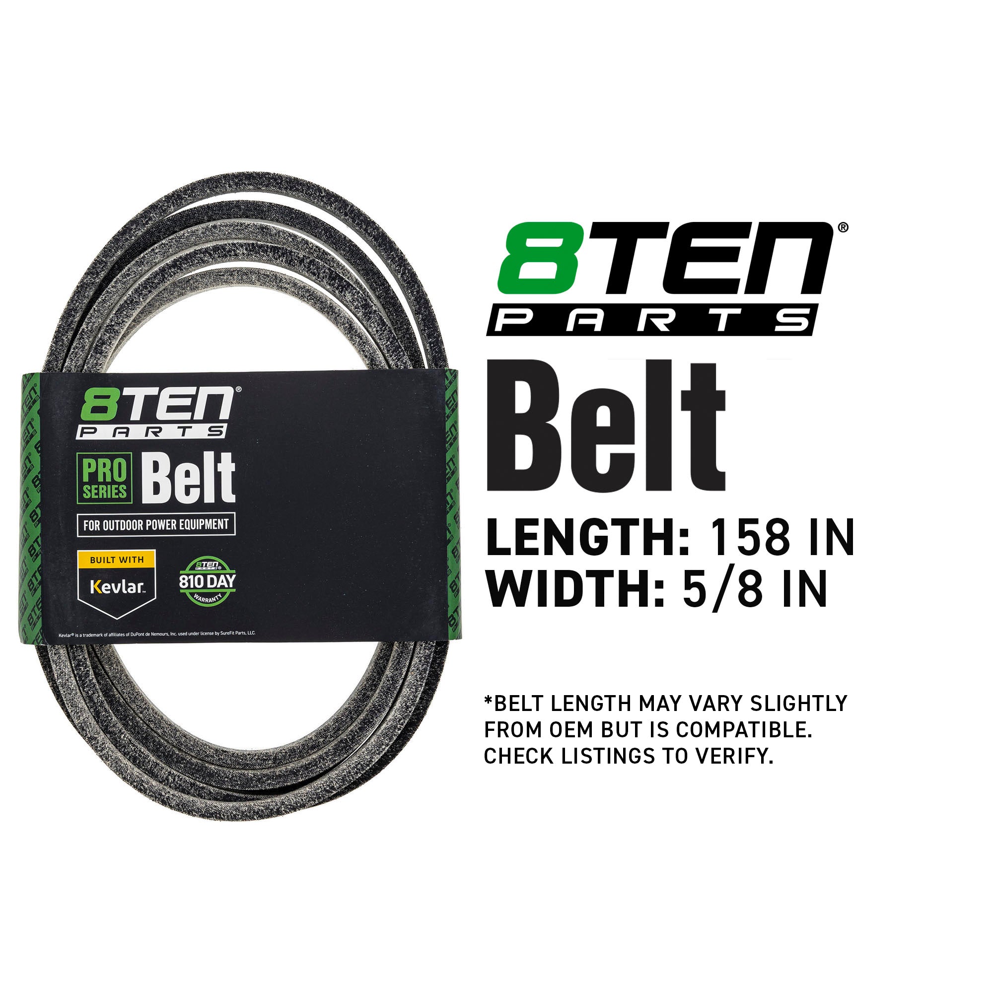 8TEN 810-CBL2060T Belt with Kevlar® for YTH1848 Titan Lazer Fury