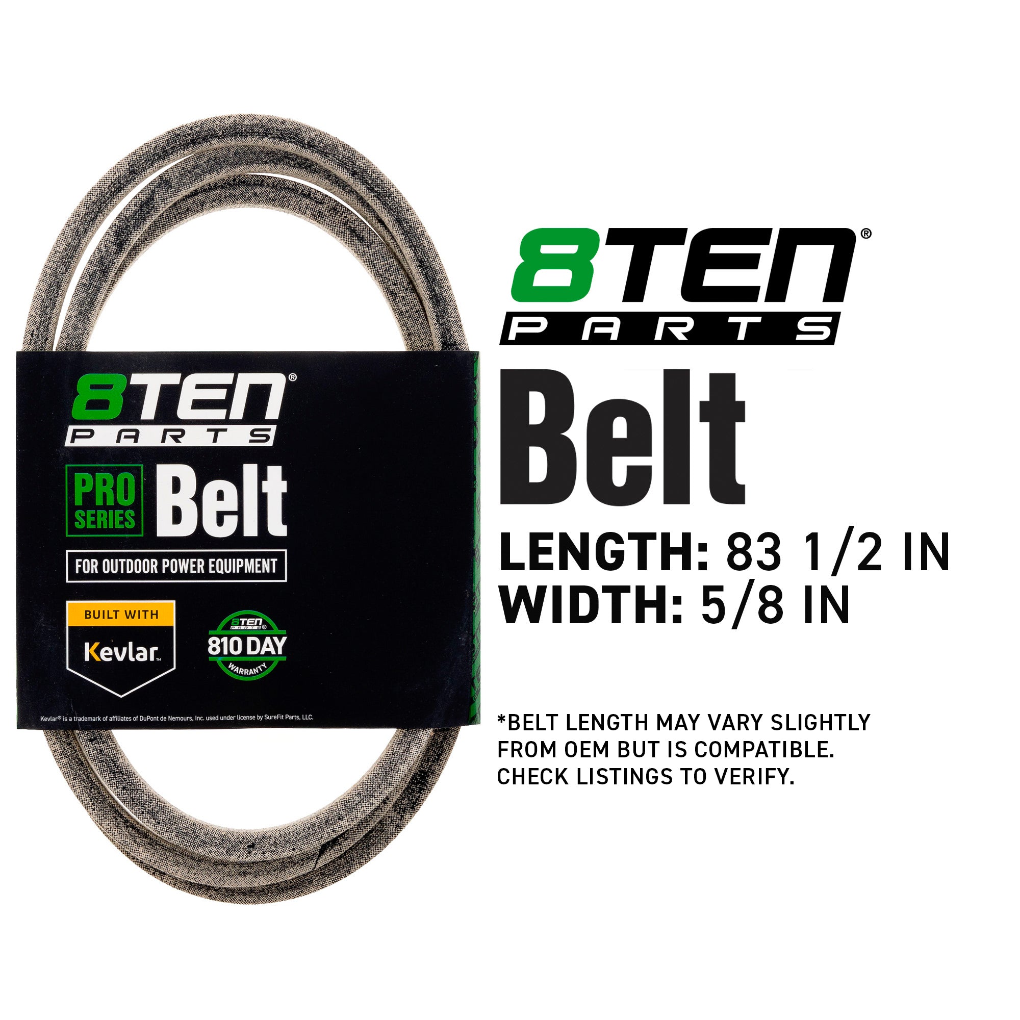 8TEN 810-CBL2075T Belt with Kevlar® for WH4817A WH4817 WH3615A