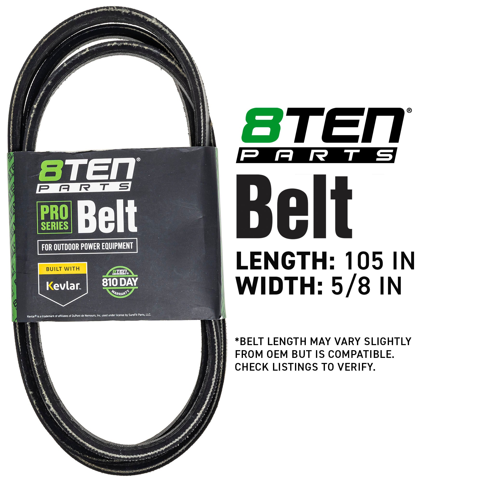 8TEN 810-CBL2070T Belt with Kevlar® for Horse Chopper Cadet
