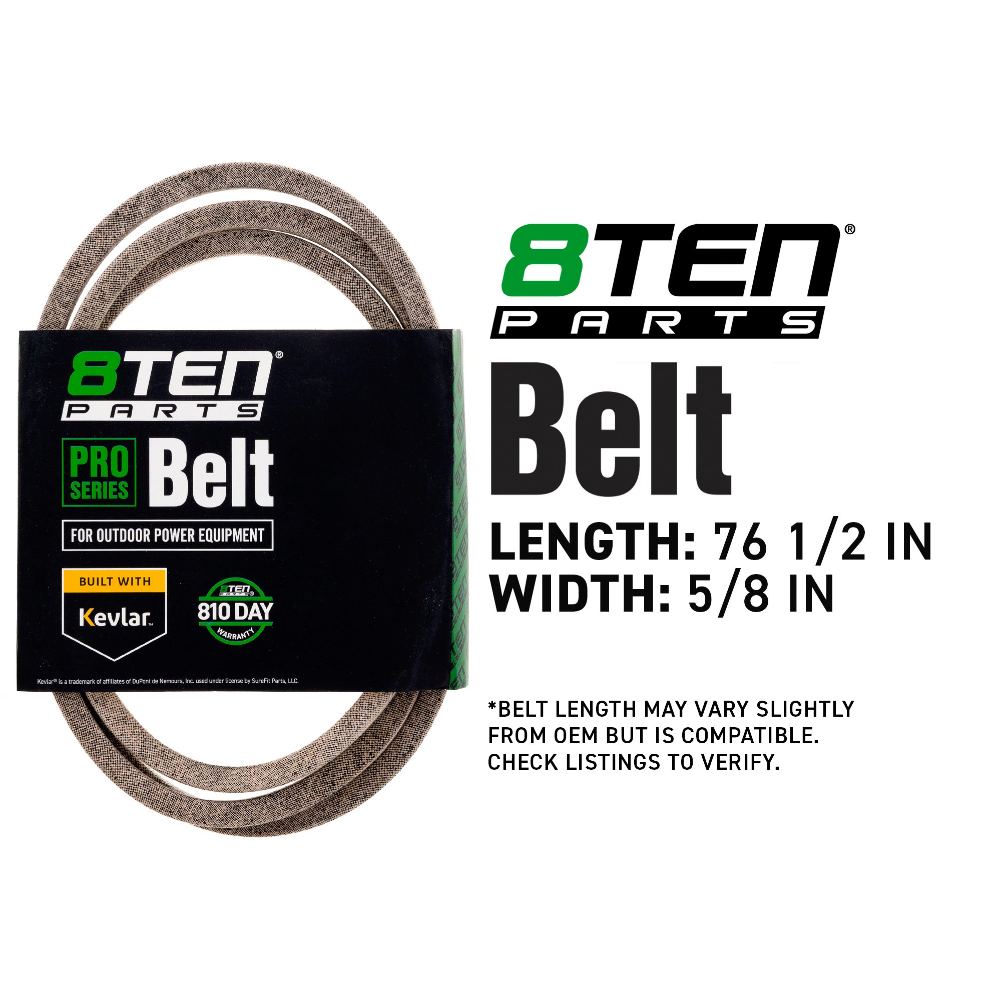 8TEN 810-CBL2071T Belt with Kevlar® for Pro