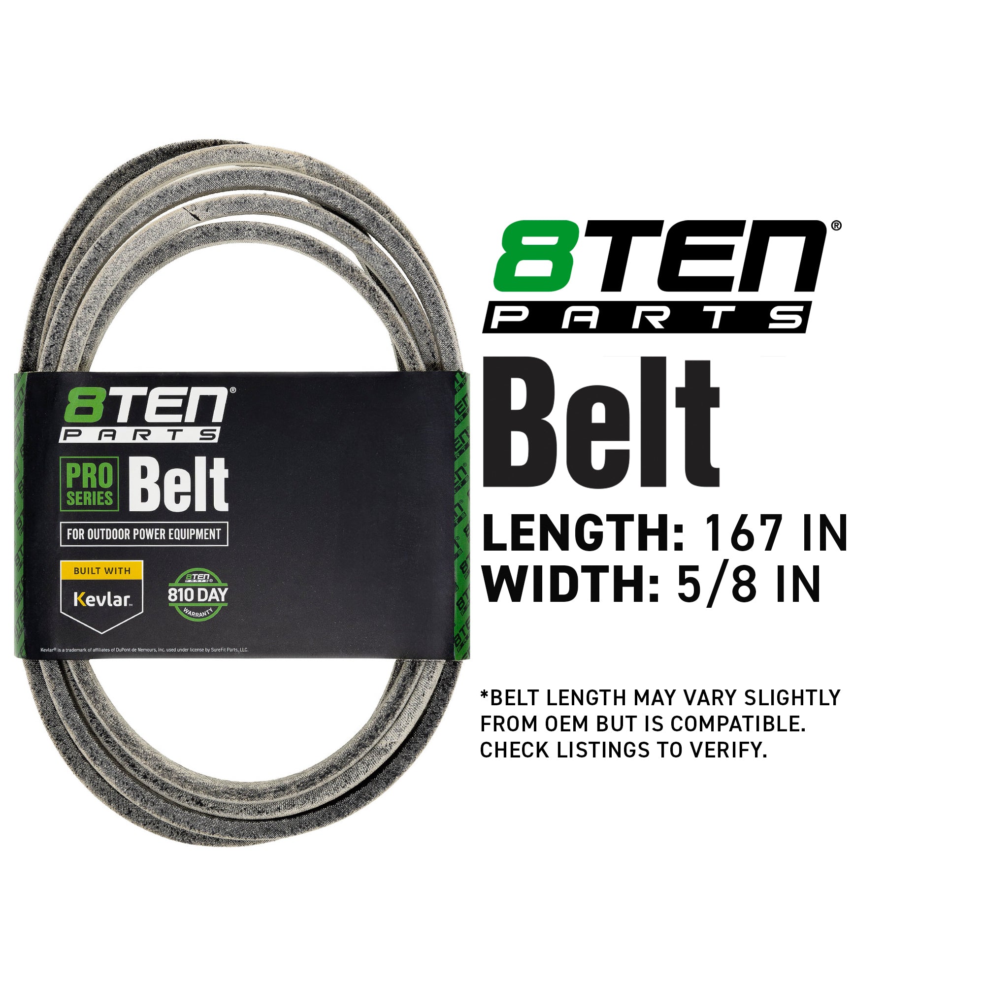 8TEN 810-CBL2082T Belt with Kevlar® for SRT RZ RT Deere