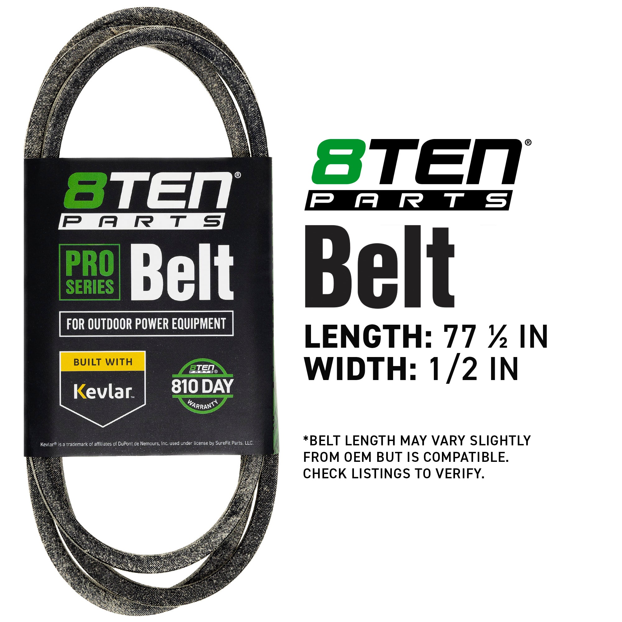 8TEN 810-CBL2086T Belt with Kevlar® for Wonderboy Regent Landlord