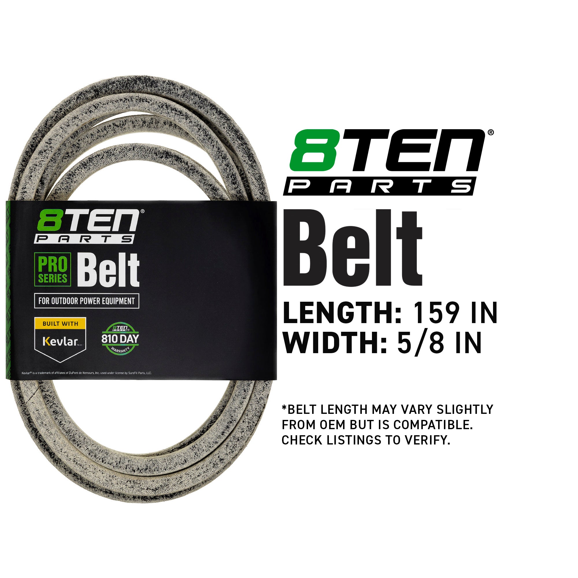 8TEN 810-CBL2080T Belt with Kevlar® for IS600Z Contender Champion