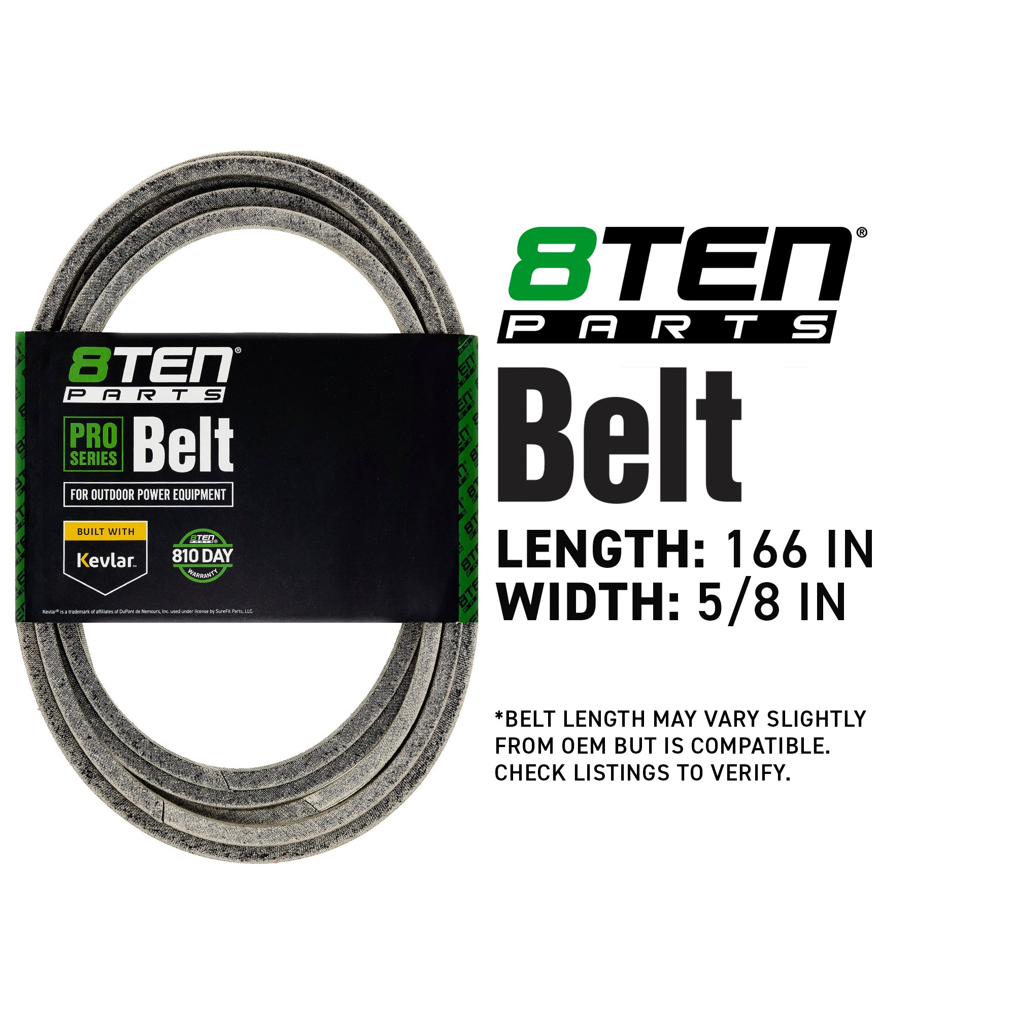 8TEN 810-CBL2096T Belt with Kevlar® for Titan TimeCutter Patriot