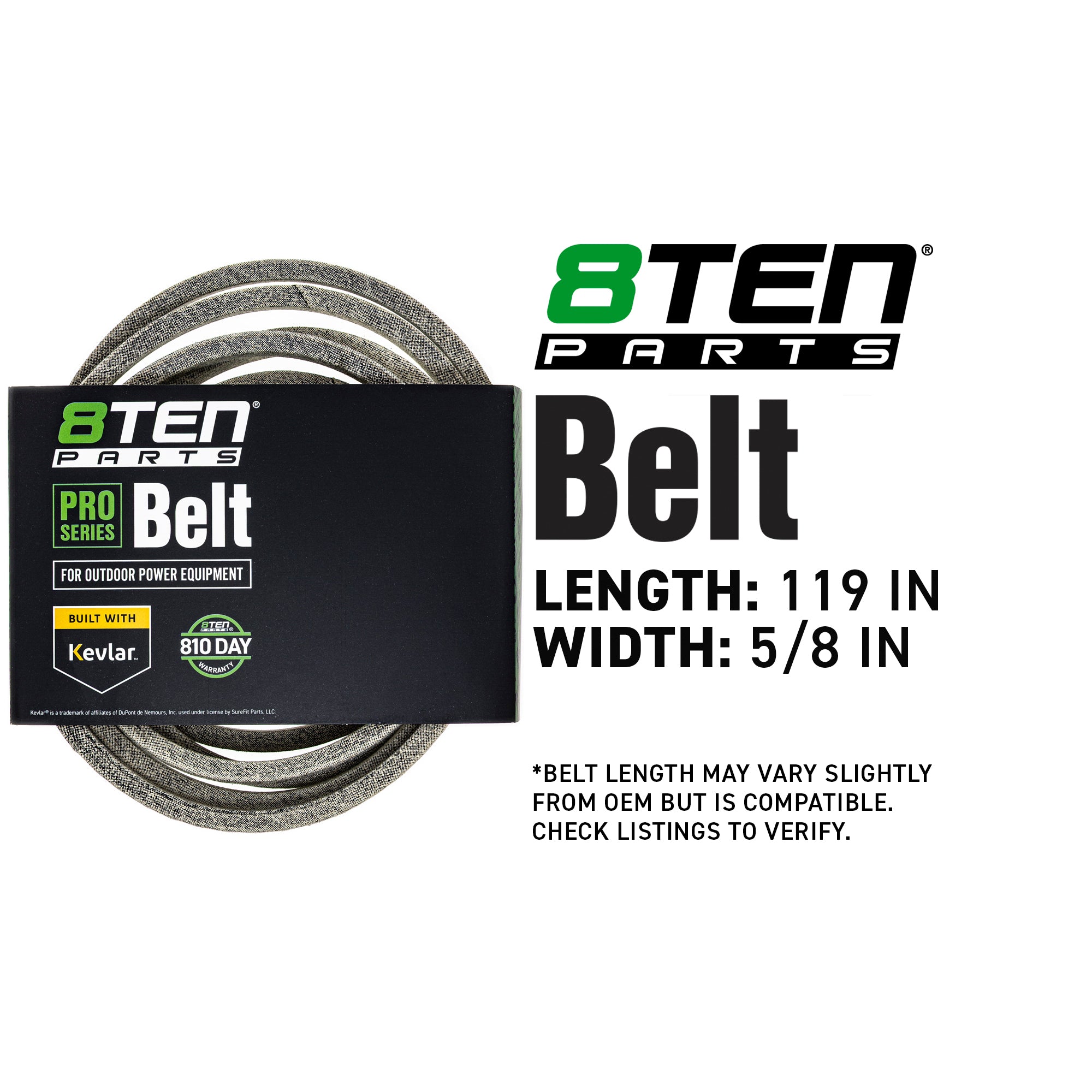 8TEN 810-CBL2098T Belt with Kevlar® for Zoom UltraBelt Pro-Master