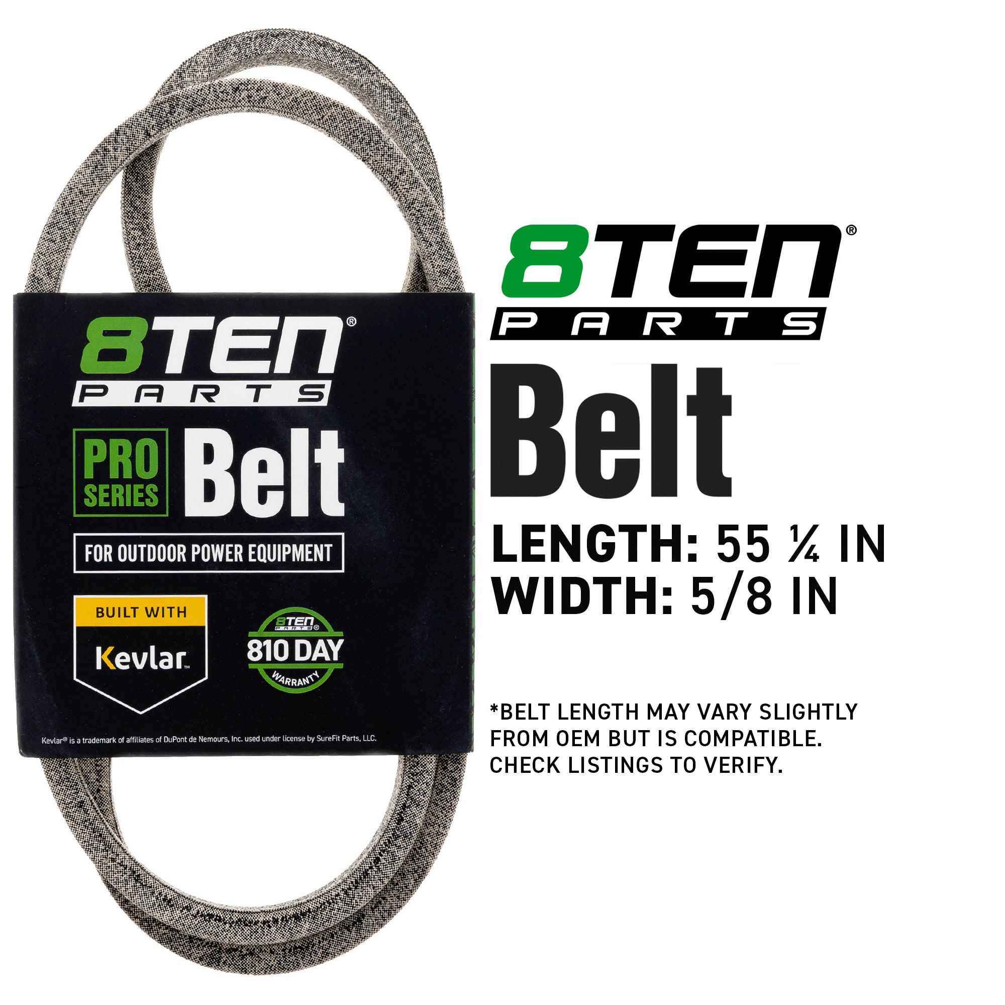 8TEN 810-CBL2002T Belt with Kevlar® for Tiger ISX800 ISX2200 IS2100Z