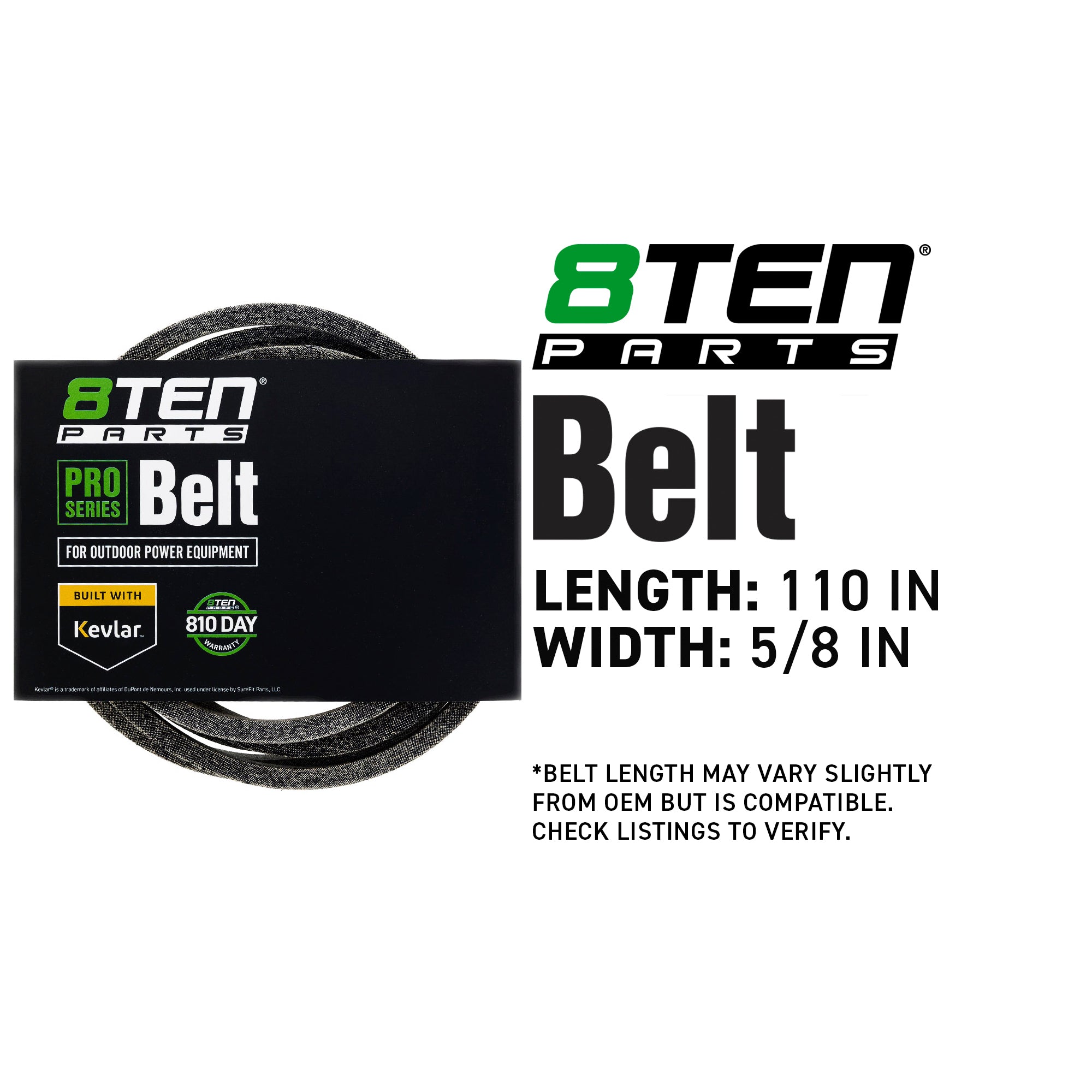 8TEN 810-CBL2006T Belt with Kevlar® for X548 Wasp Pro-Zoom