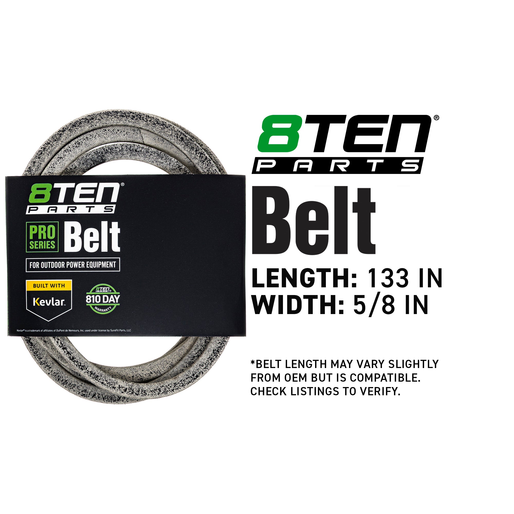 8TEN 810-CBL2018T Belt with Kevlar® for Pro