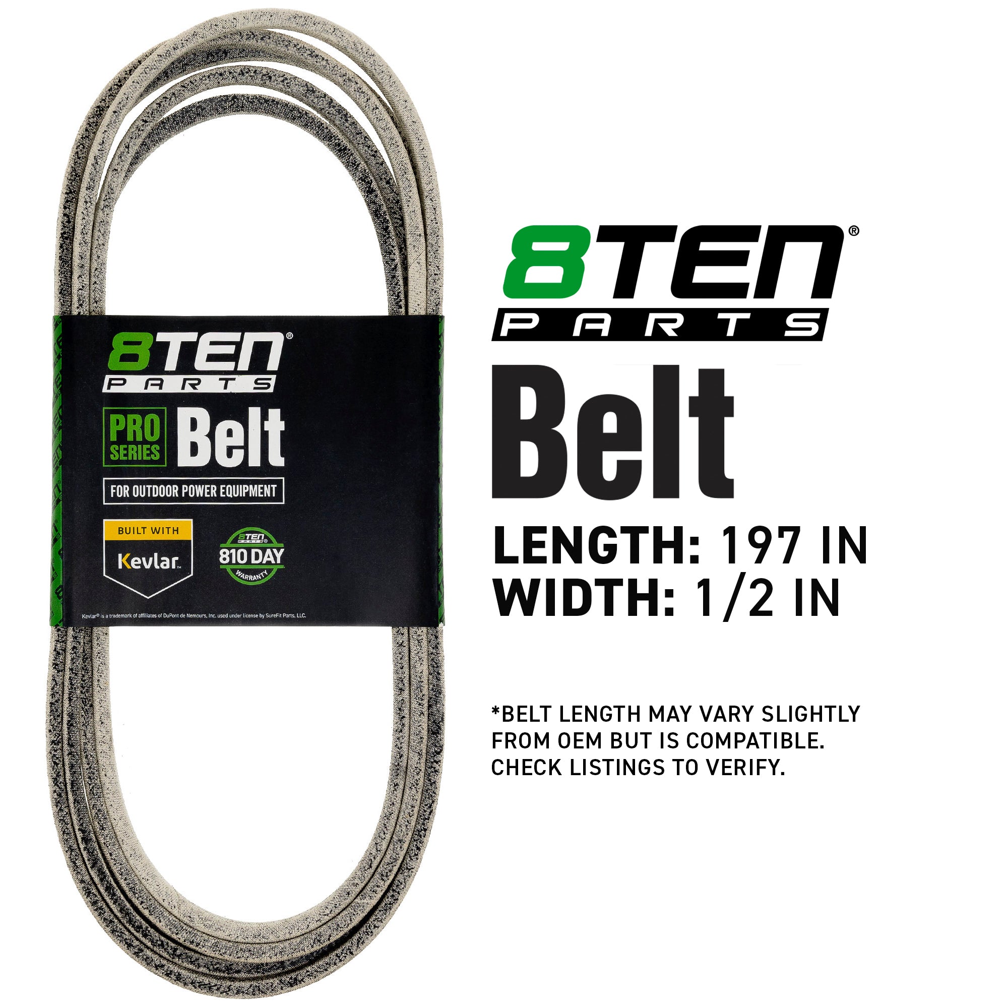8TEN 810-CBL2019T Belt with Kevlar® for Tiger