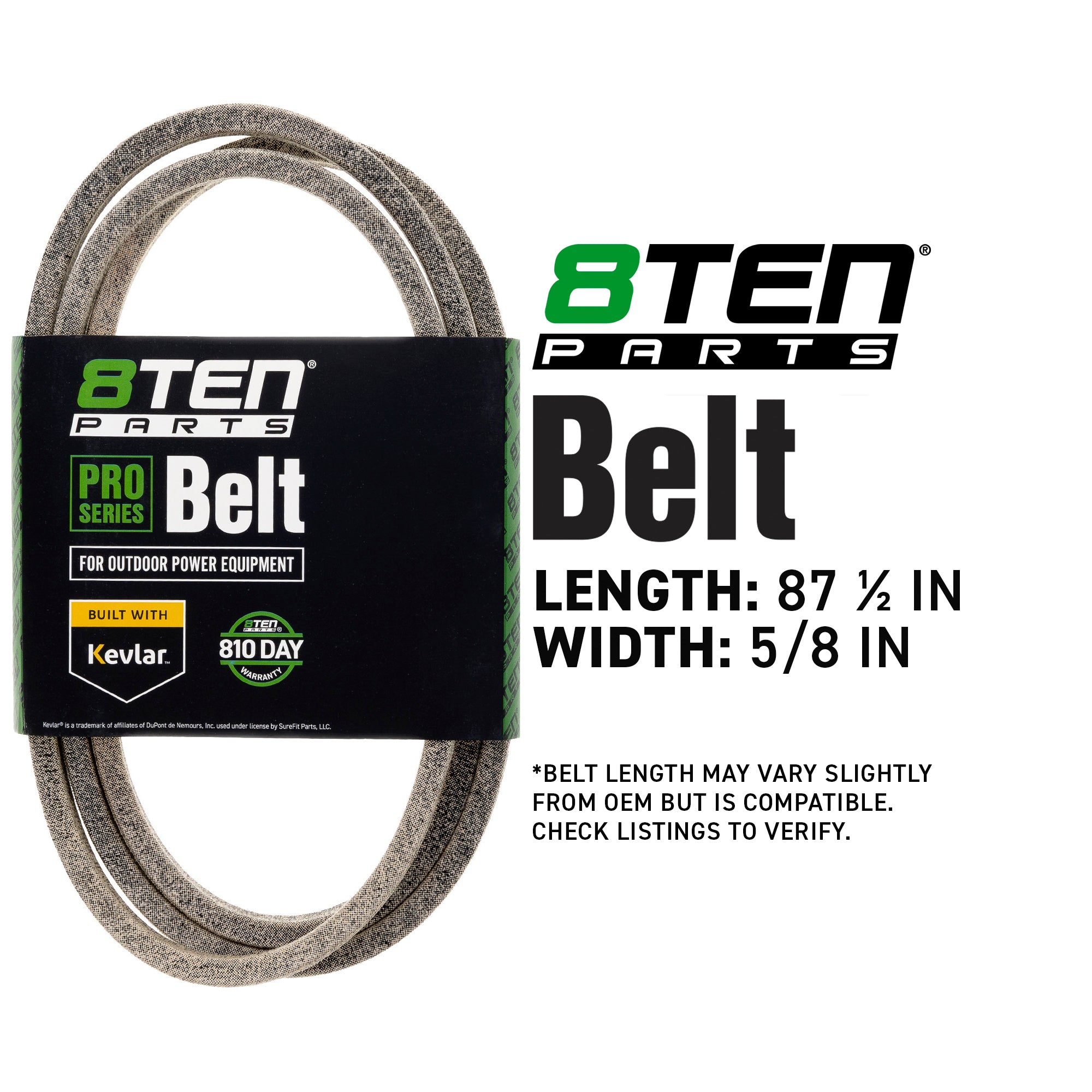 8TEN 810-CBL2010T Belt with Kevlar® for X548 Mid-Size Cadet