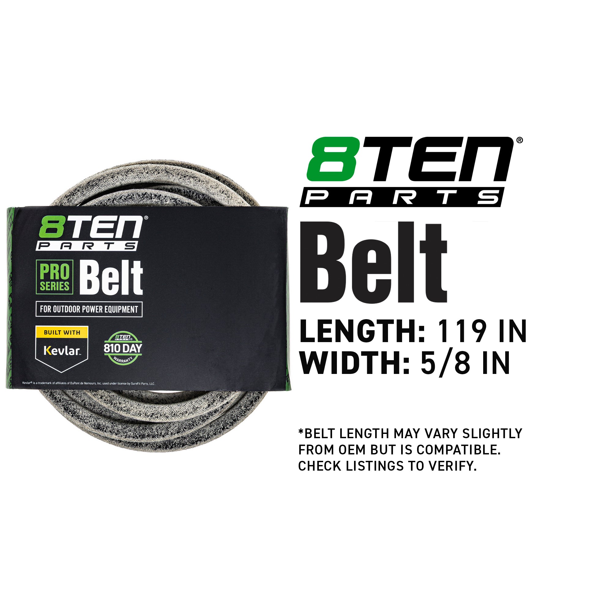 8TEN 810-CBL2122T Belt with Kevlar® for Z-Master Lazer
