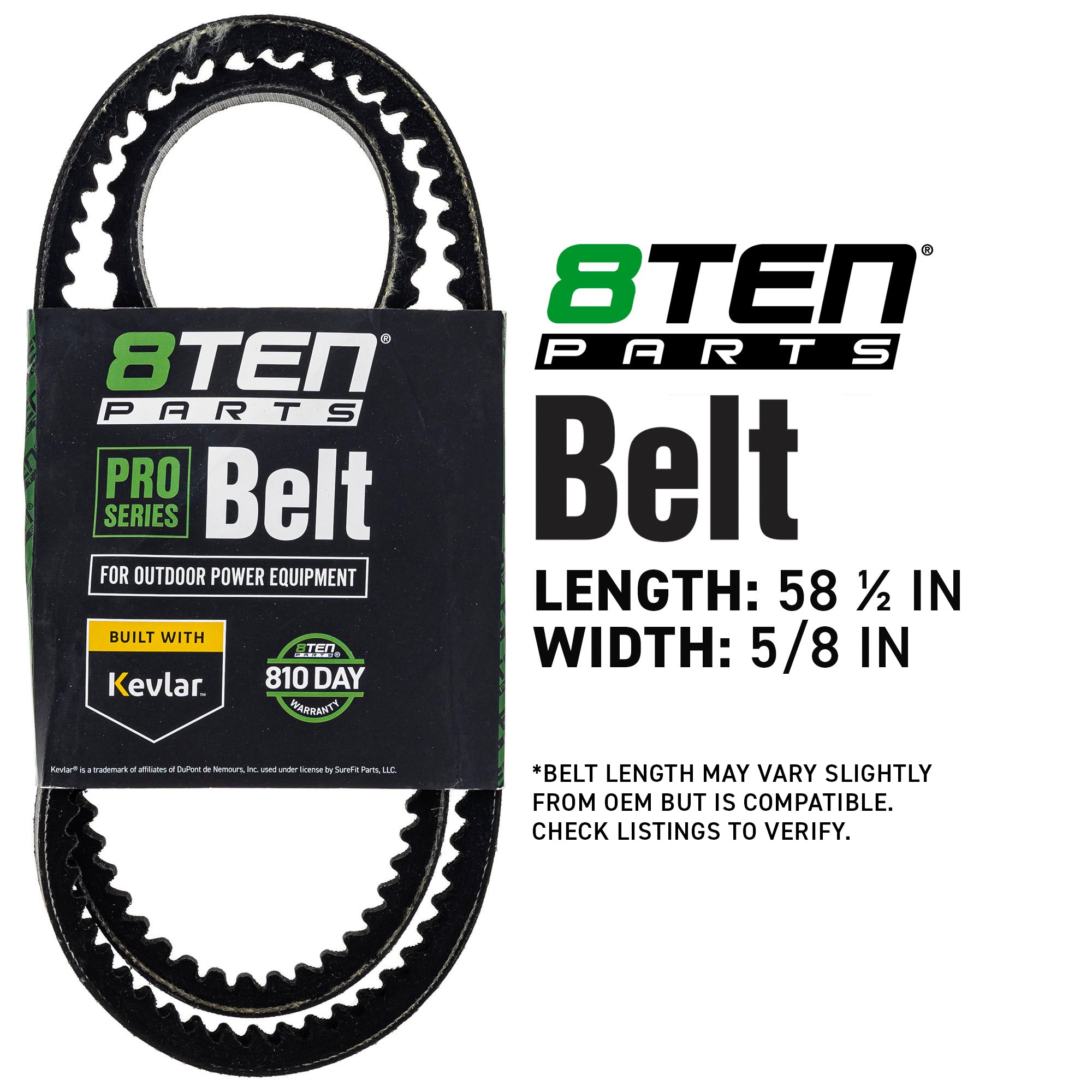 8TEN 810-CBL2133T Belt with Kevlar® for ZT Zenith Pro-Turn Apex