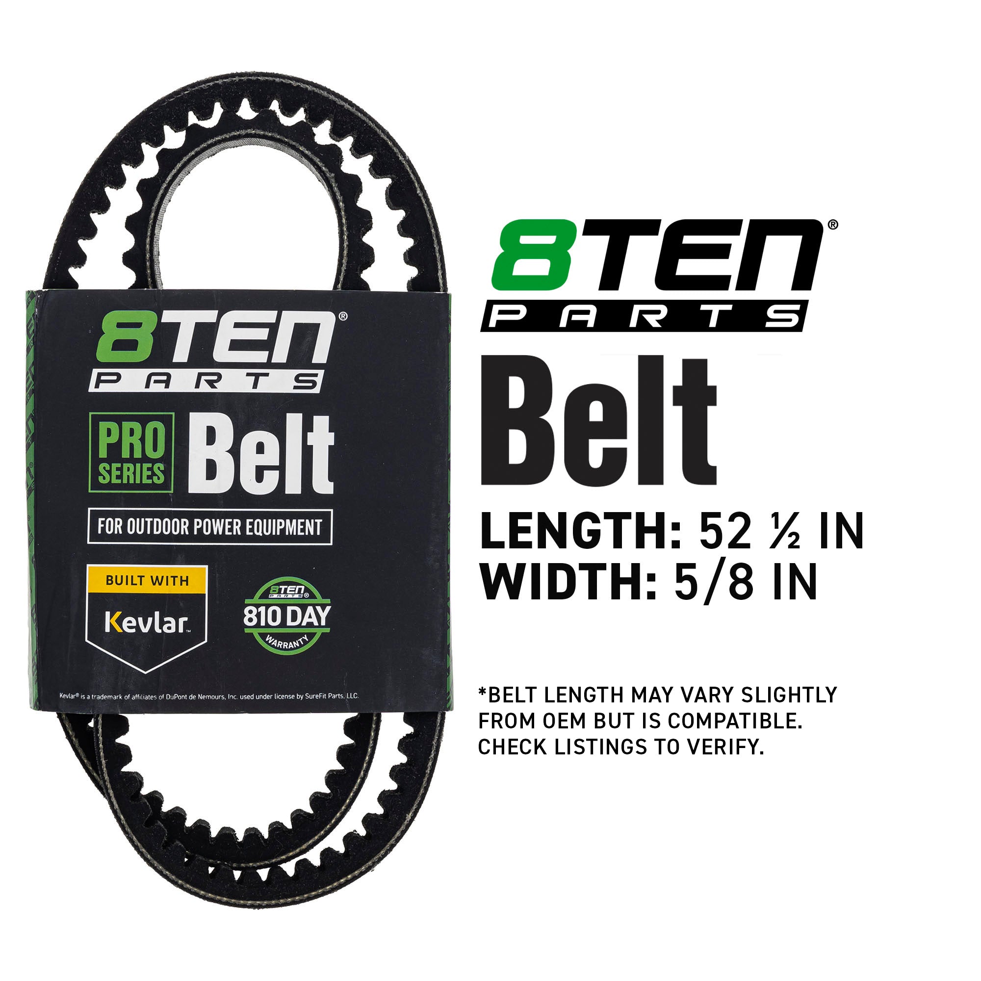 8TEN 810-CBL2137T Belt with Kevlar® for ZT Pro-Turn Apex