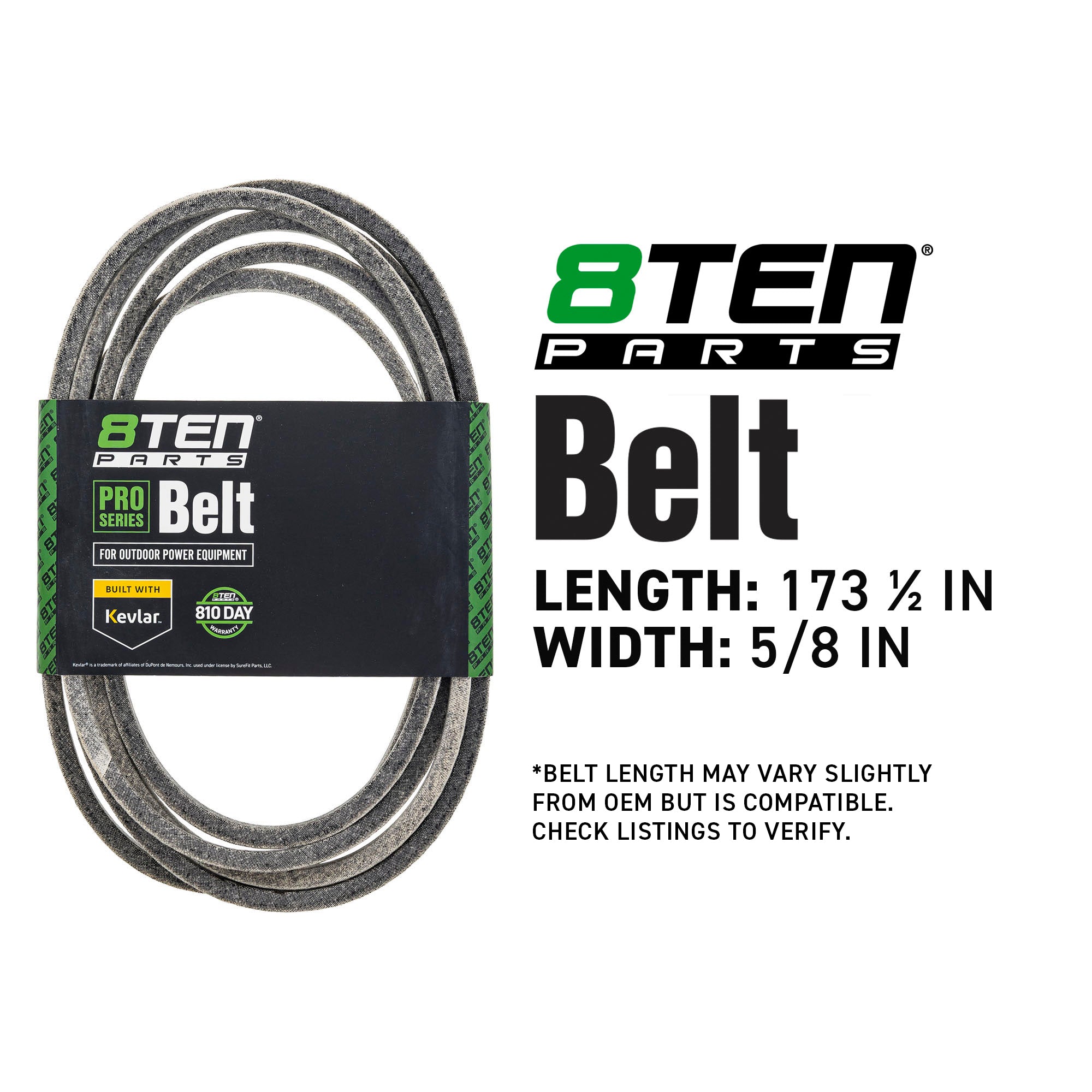 8TEN 810-CBL2141T Belt with Kevlar® for
