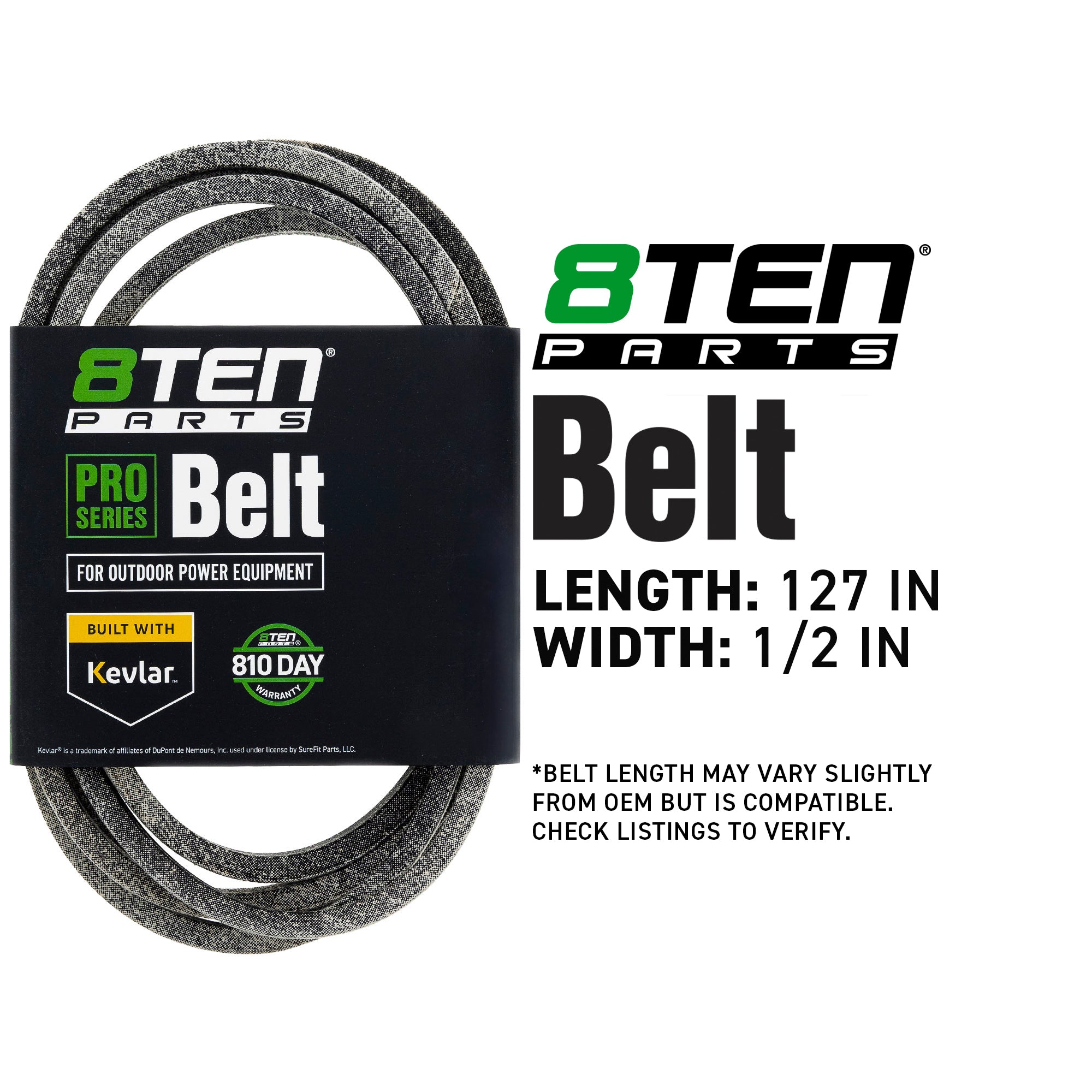 8TEN 810-CBL2154T Belt with Kevlar® for ZT Zoom Yellow Pro-Master