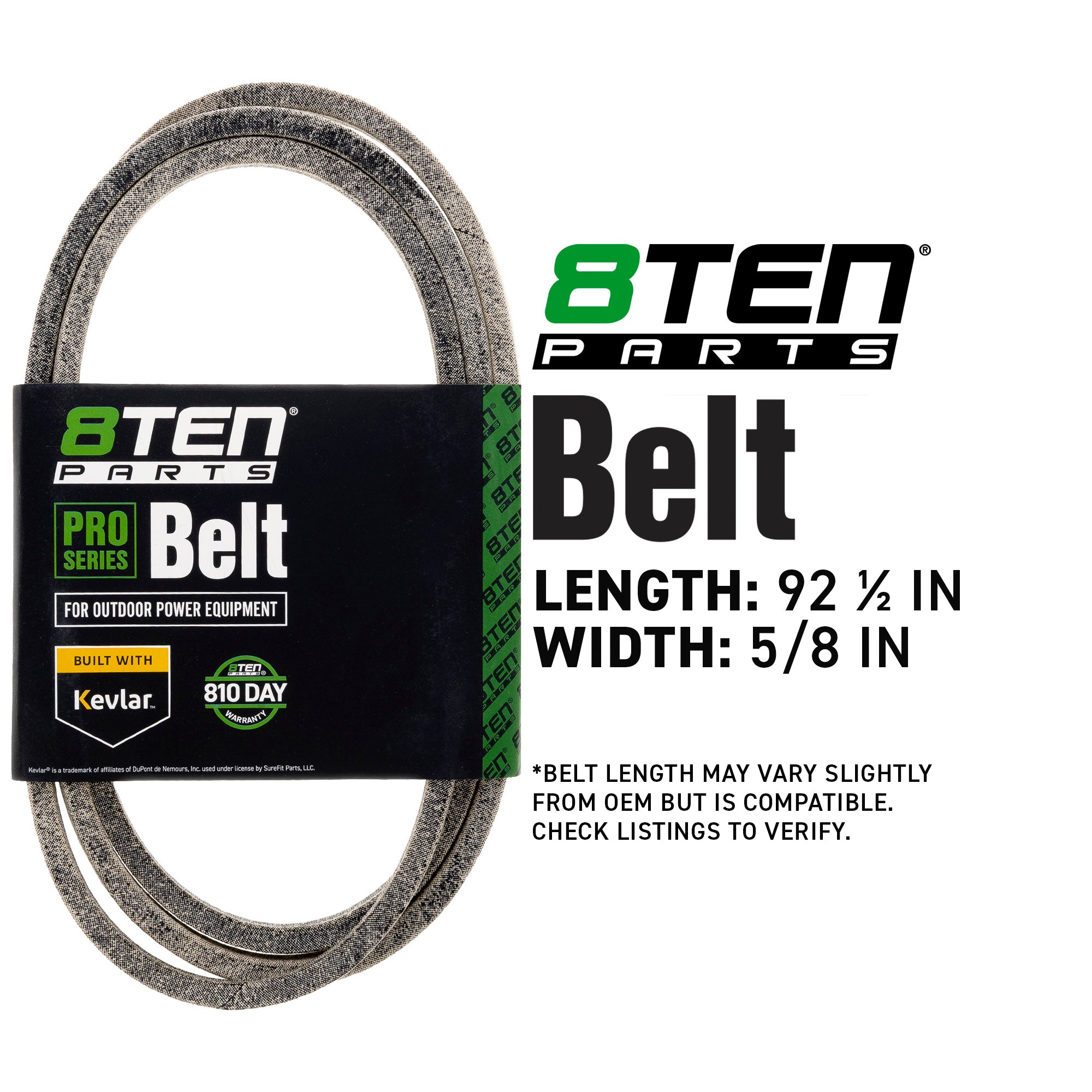 8TEN 810-CBL2155T Belt with Kevlar® for Ultimate