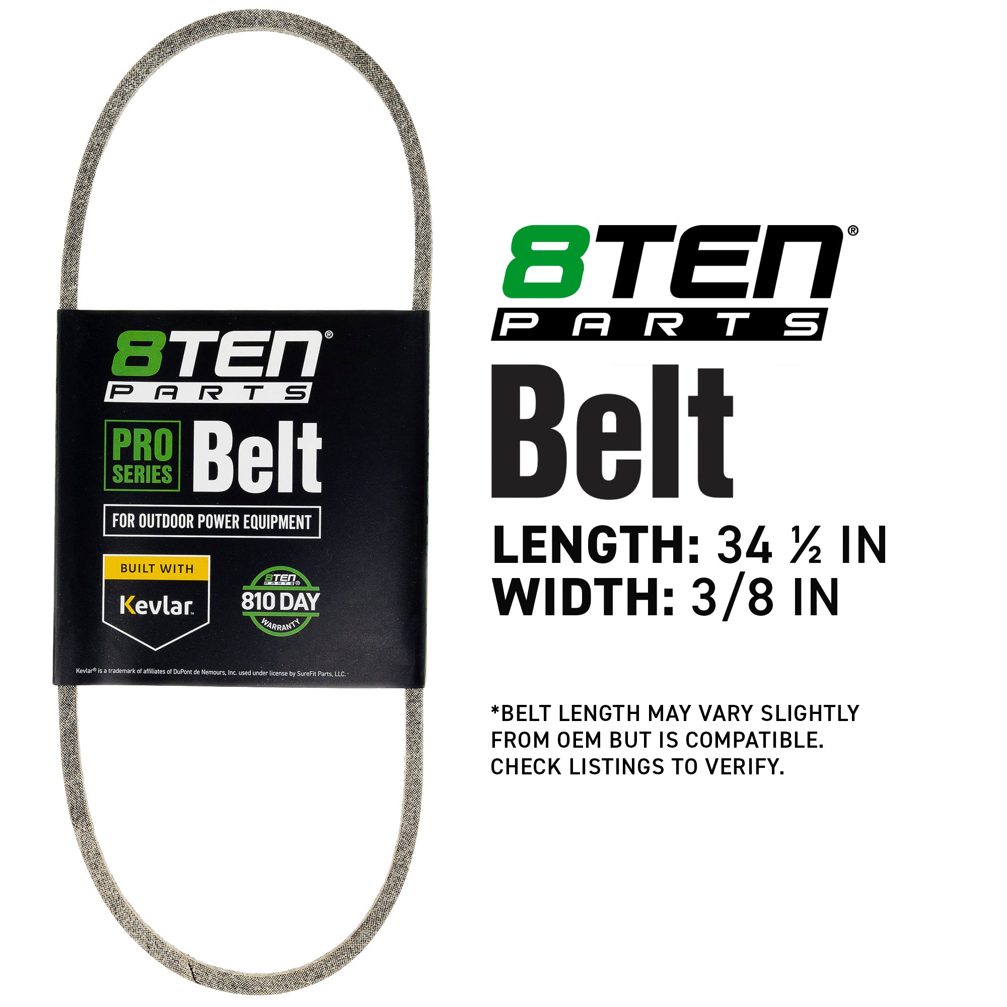 8TEN 810-CBL2158T Belt with Kevlar® for Storm Snow Pro Polar
