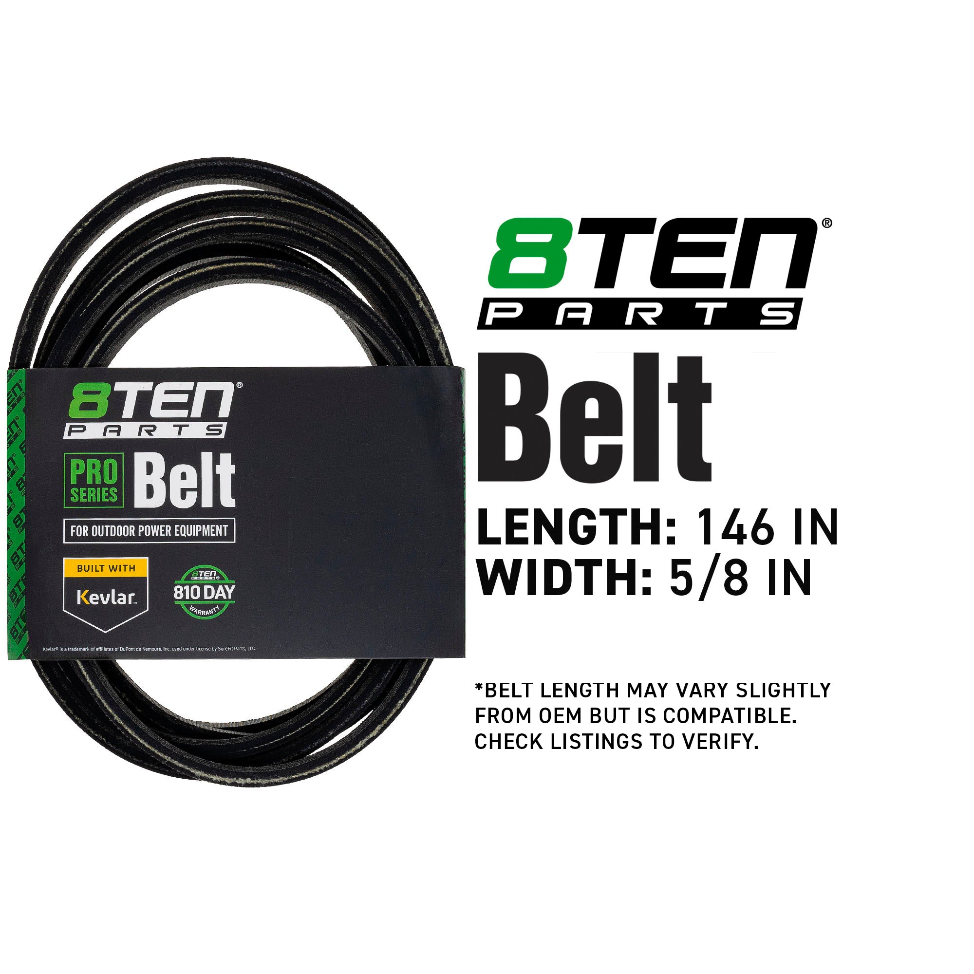 8TEN 810-CBL2151T Belt with Kevlar® for Radius Lazer
