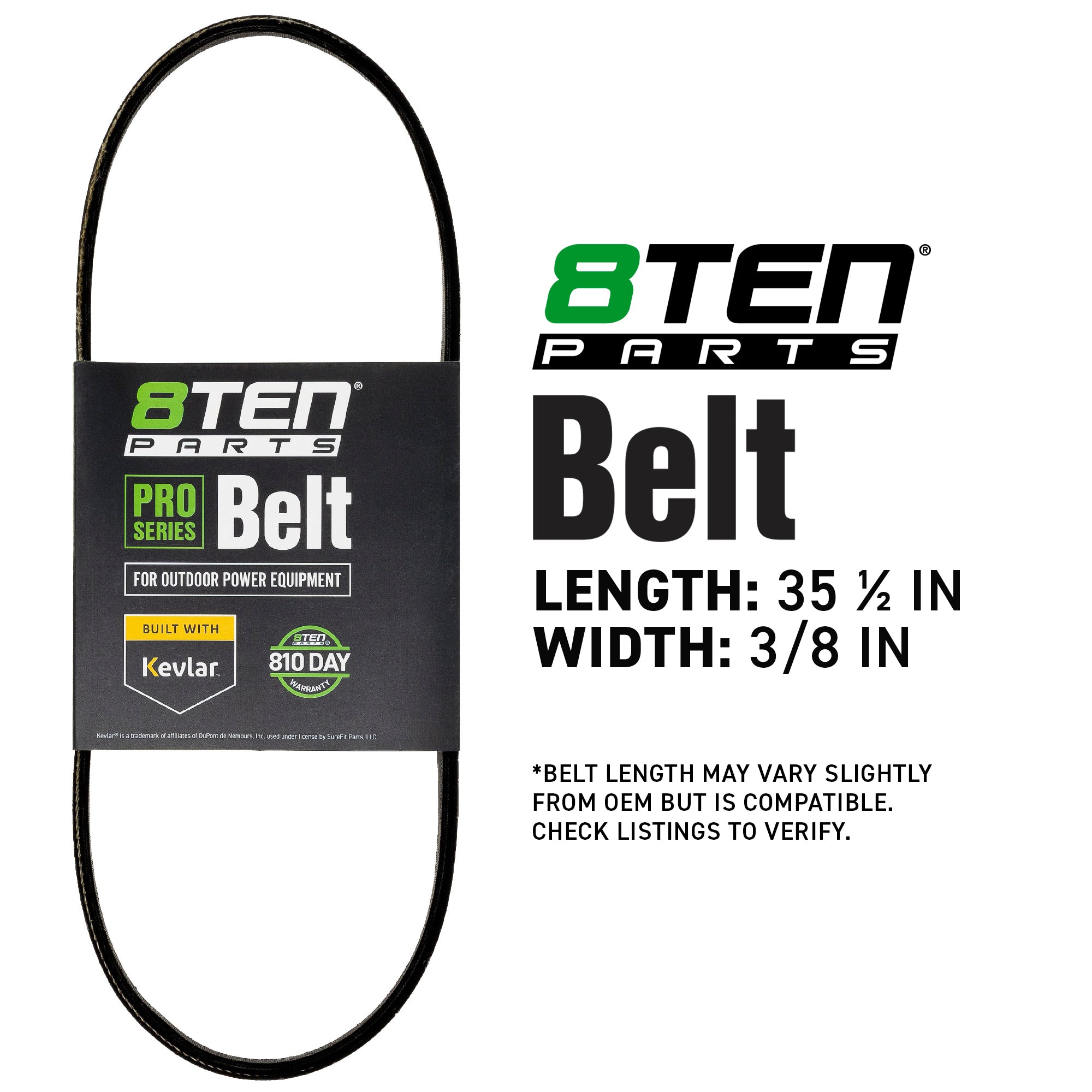 8TEN 810-CBL2163T Belt with Kevlar® for Z246 R52S Pro LC56B