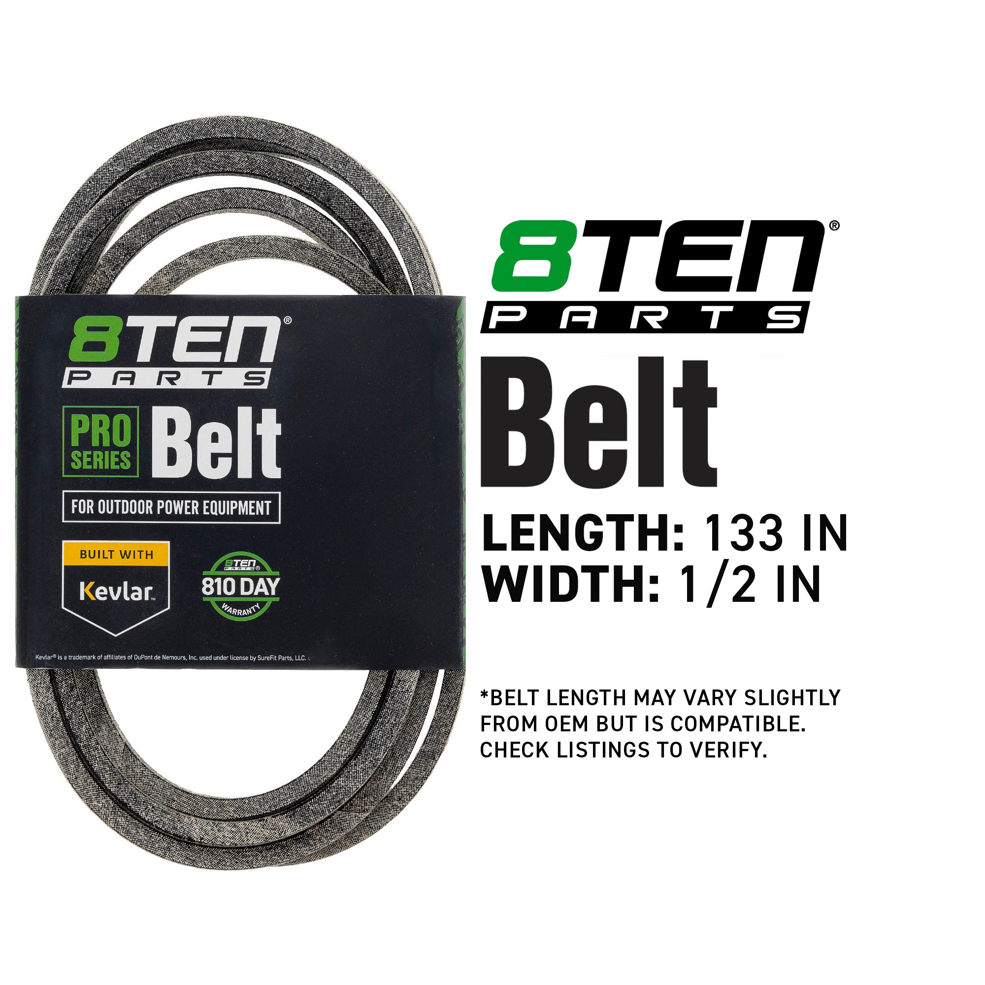 8TEN 810-CBL2168T Belt with Kevlar® for TimeCutter Precision GT2200